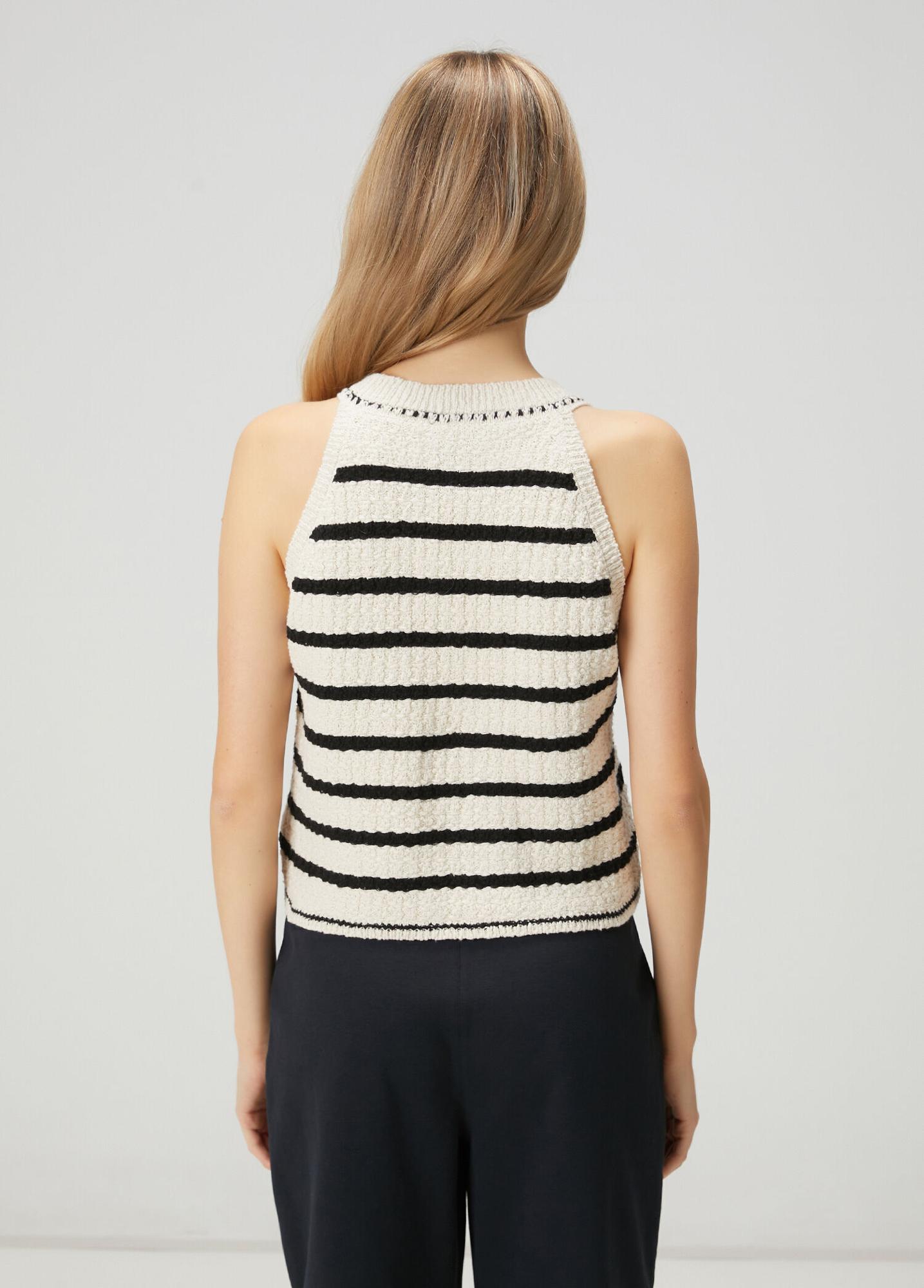 Beymen Club Kadın Kırık Beyaz Siyah Çizgili Yelek