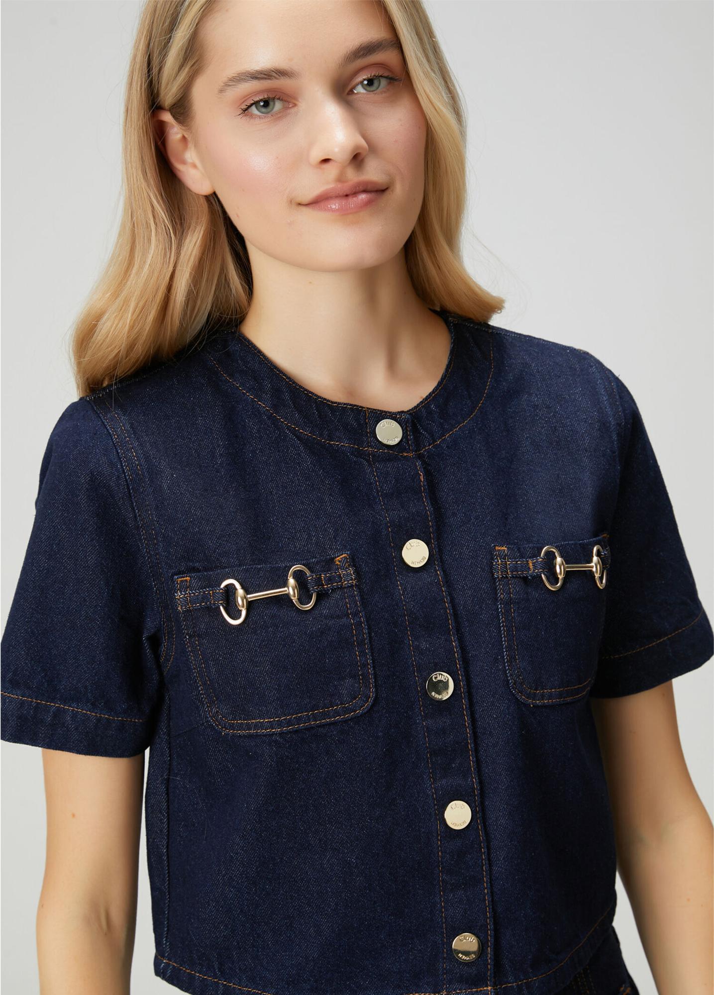Beymen Club Kadın Indigo Mini Denim Ceket
