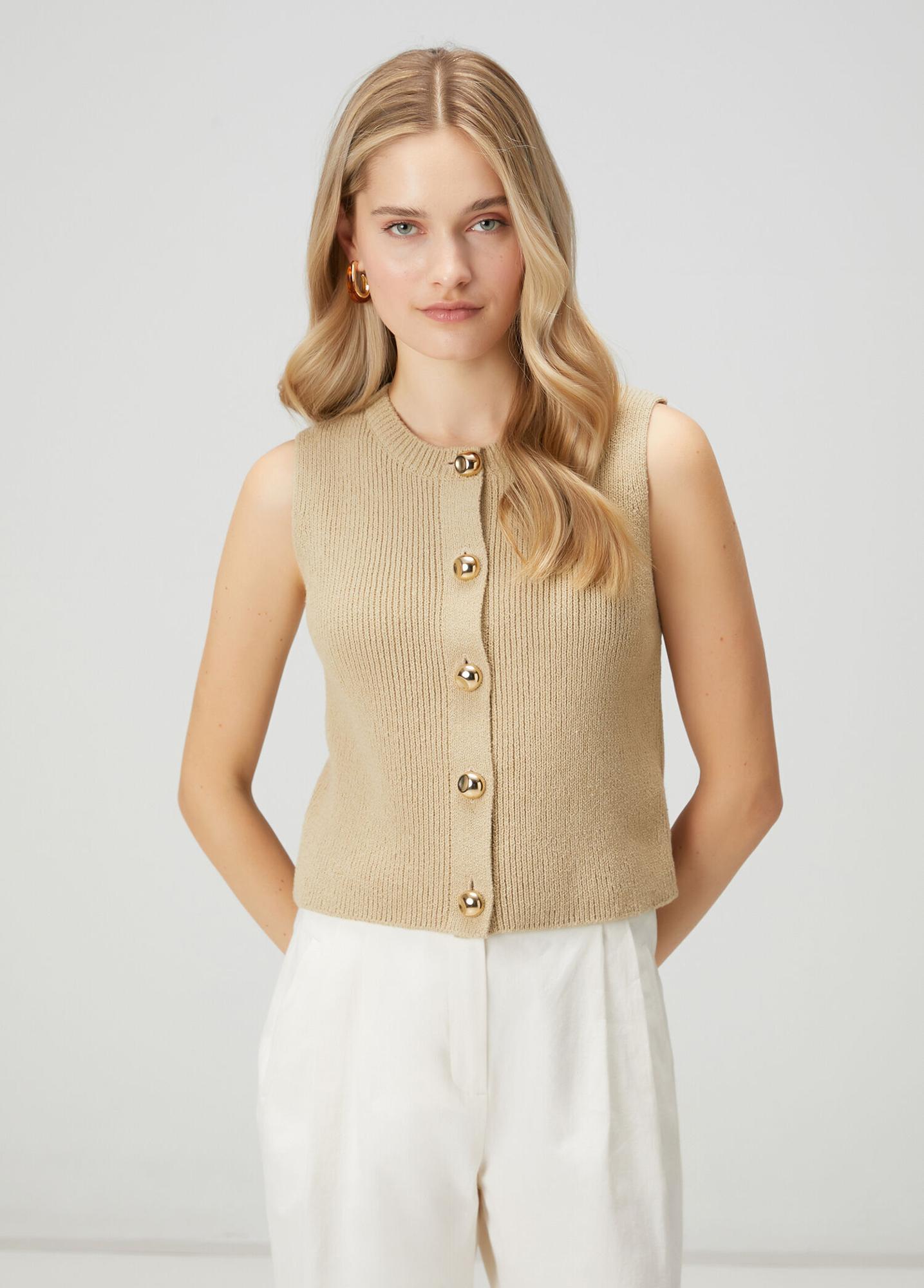 Beymen Club Kadın Bej Triko Yelek