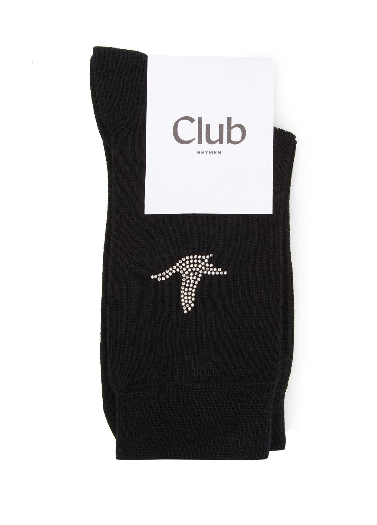 Beymen Club Kadın Siyah Kaz Logolu Çorap