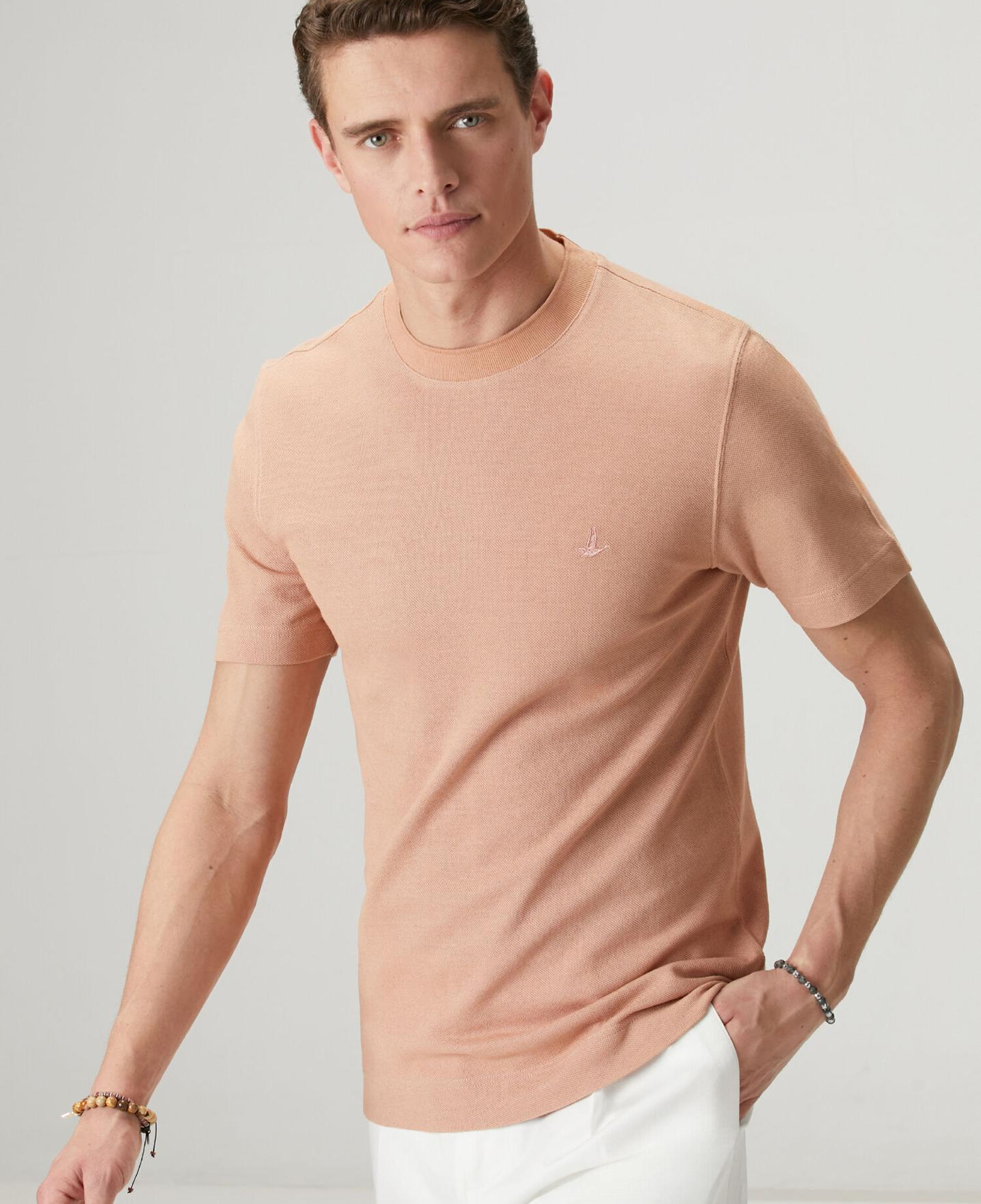 Beymen Club Erkek Ten Relax Fit Pamuk Keten T-shirt