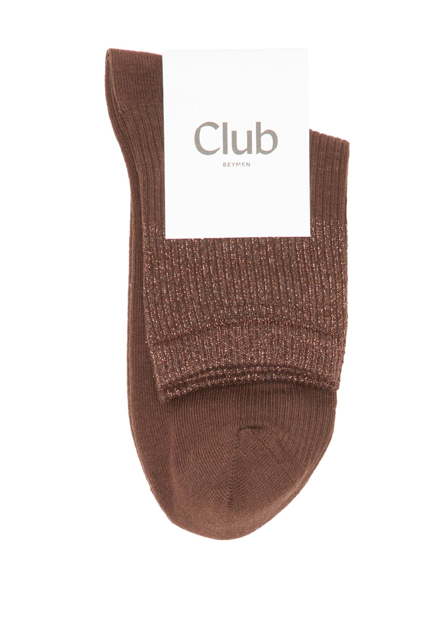 Beymen Club Kadın Kahverengi Simli Soket Çorap