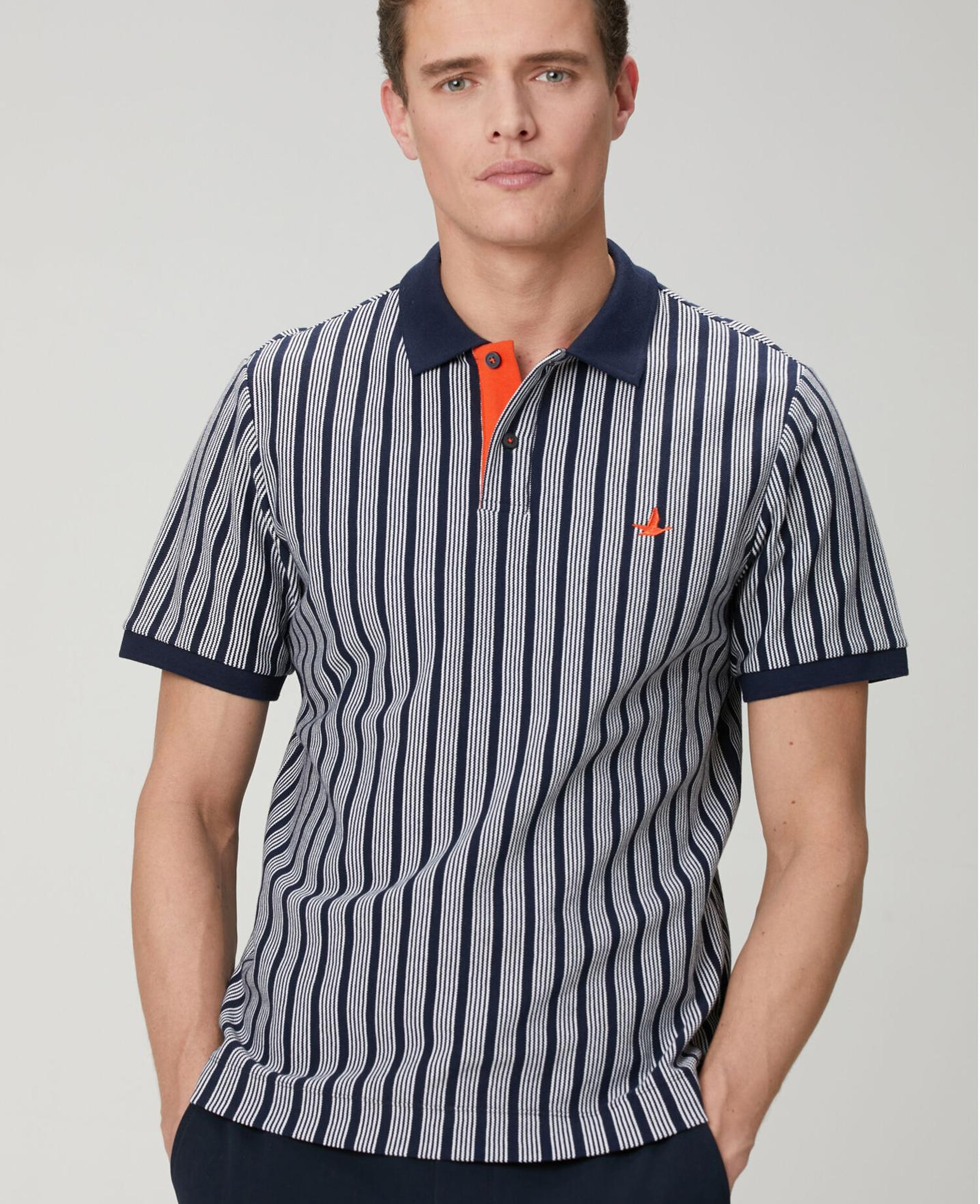 Beymen Club Erkek Lacivert Beyaz Comfort Fit Polo T-shirt