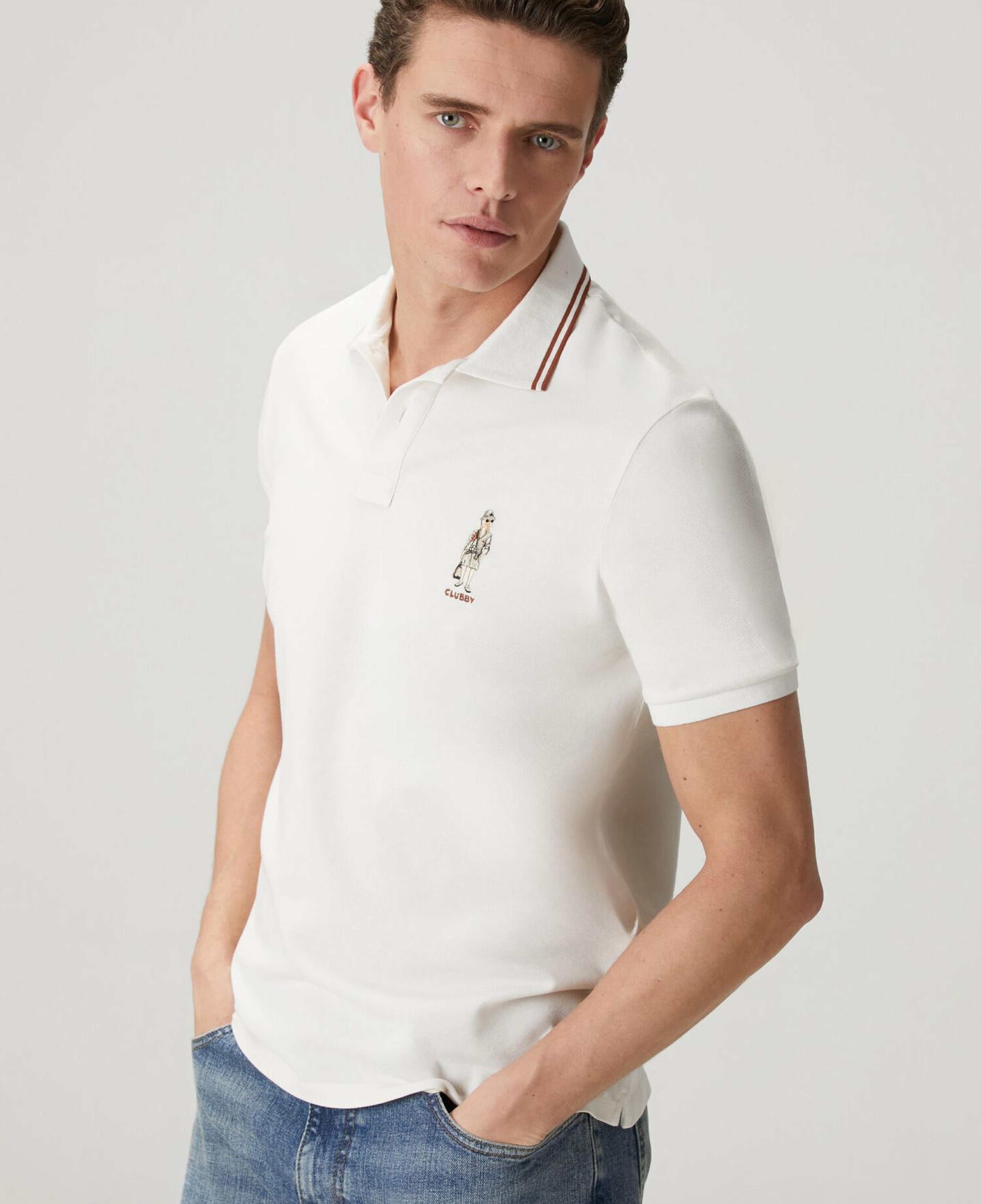 Beymen Club Erkek Kırık Beyaz Comfort Fit Clubby Pike Polo T-shirt