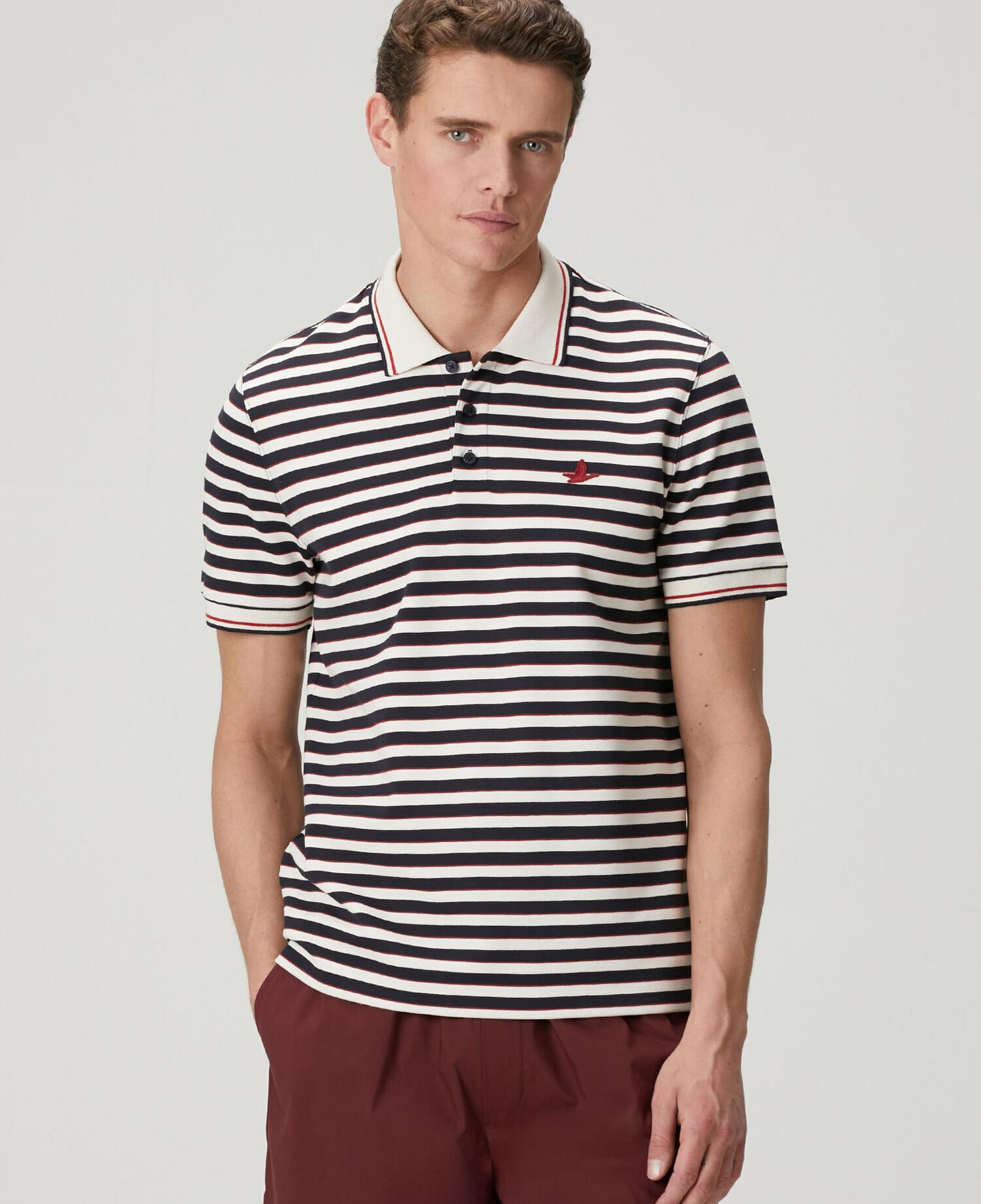 Beymen Club Erkek Lacivert Beyaz Comfort Fit Çizgili Polo T-shirt