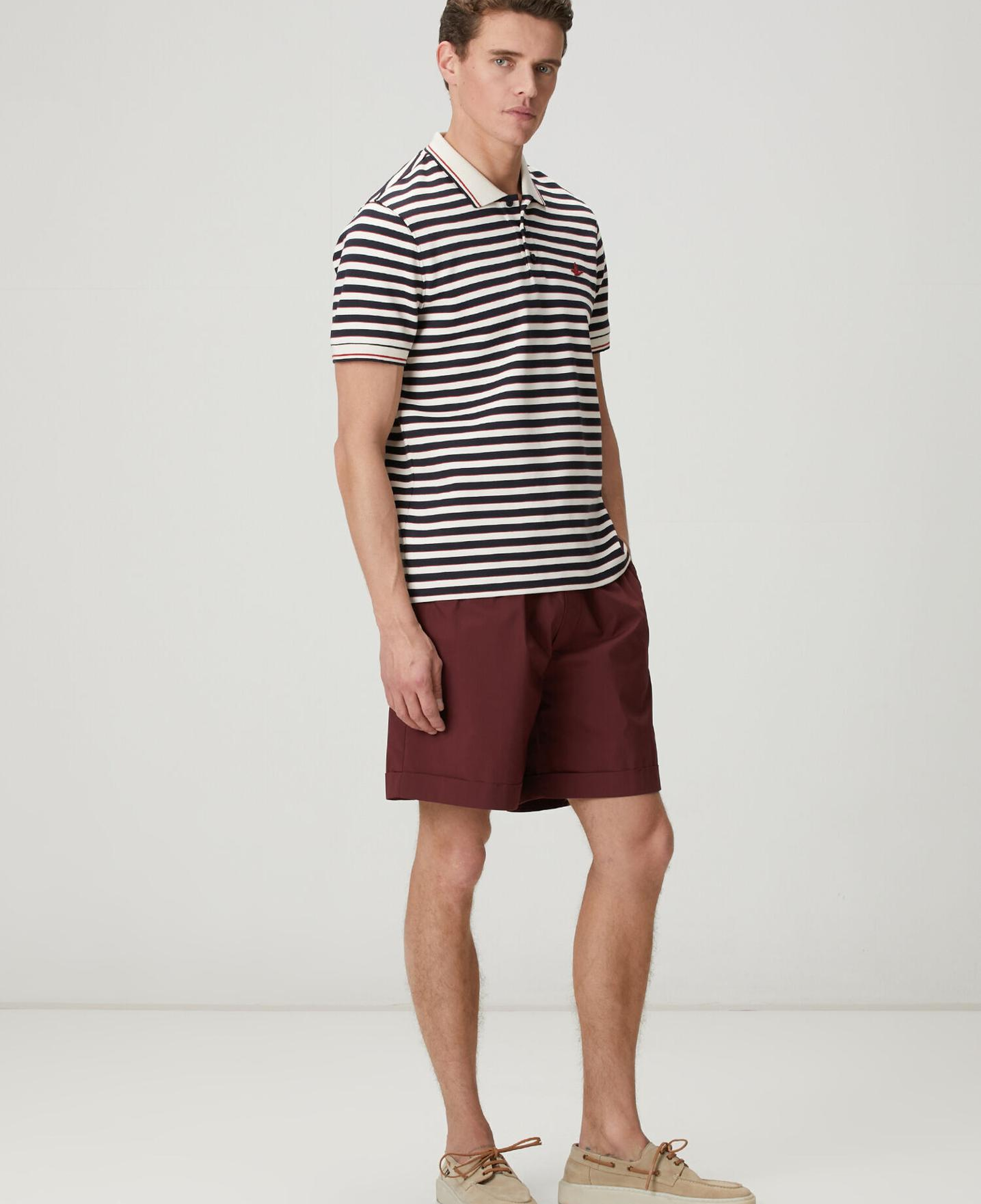 Beymen Club Erkek Lacivert Beyaz Comfort Fit Çizgili Polo T-shirt