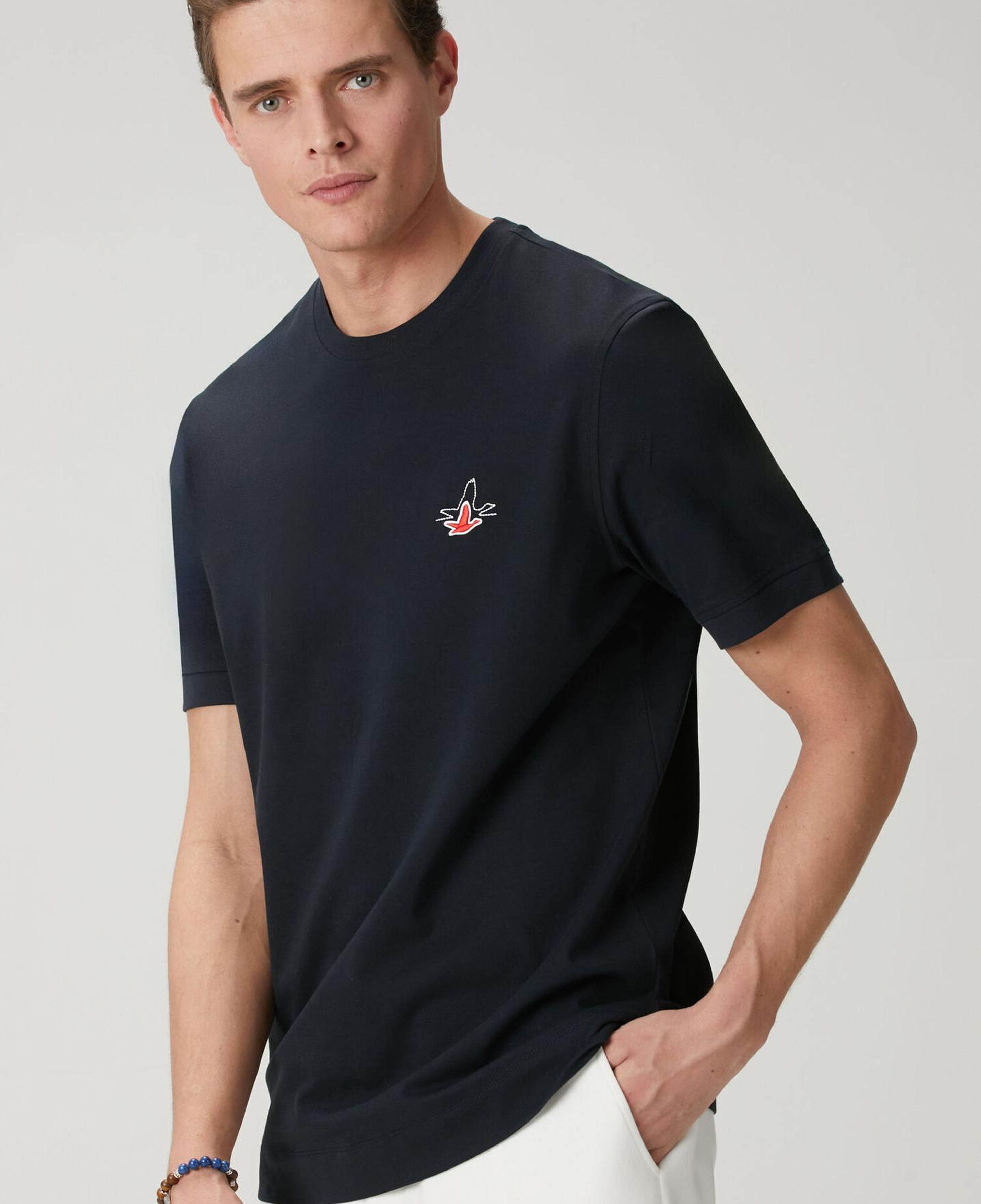Beymen Club Erkek Lacivert Relax Fit Lycralı Pike -Tshirt