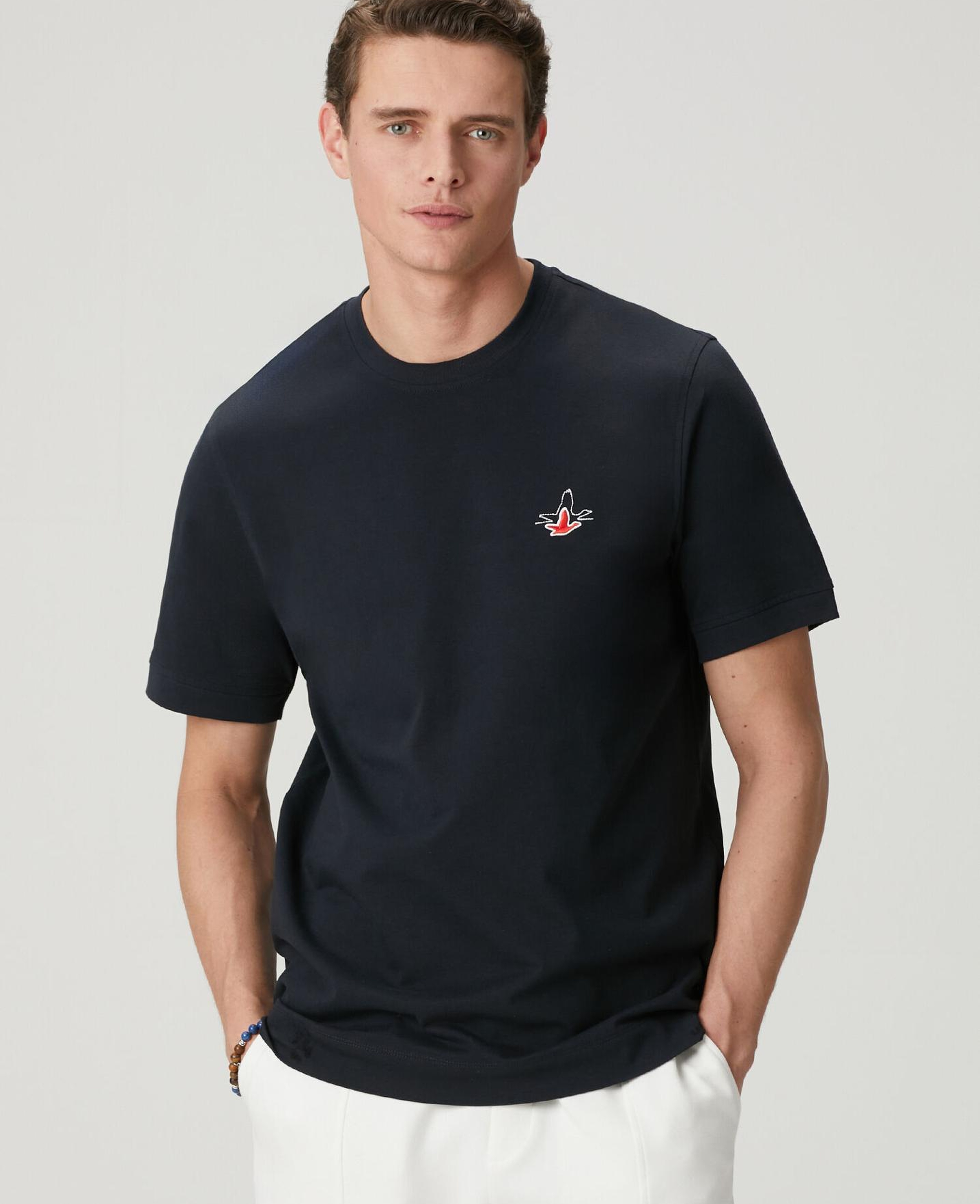 Beymen Club Erkek Lacivert Relax Fit Lycralı Pike -Tshirt