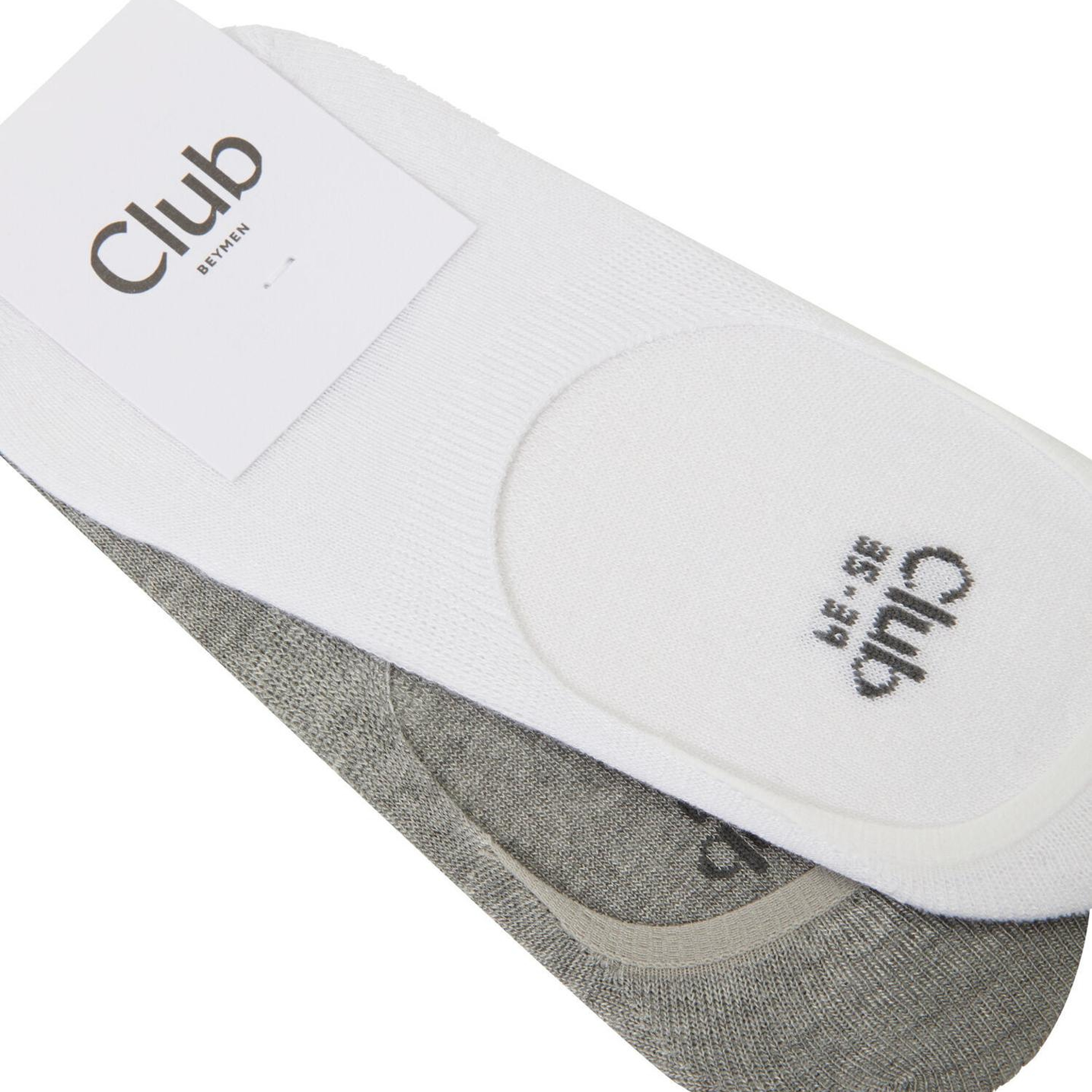Beymen Club Kadın Beyaz Gri Bambu Çorap Seti