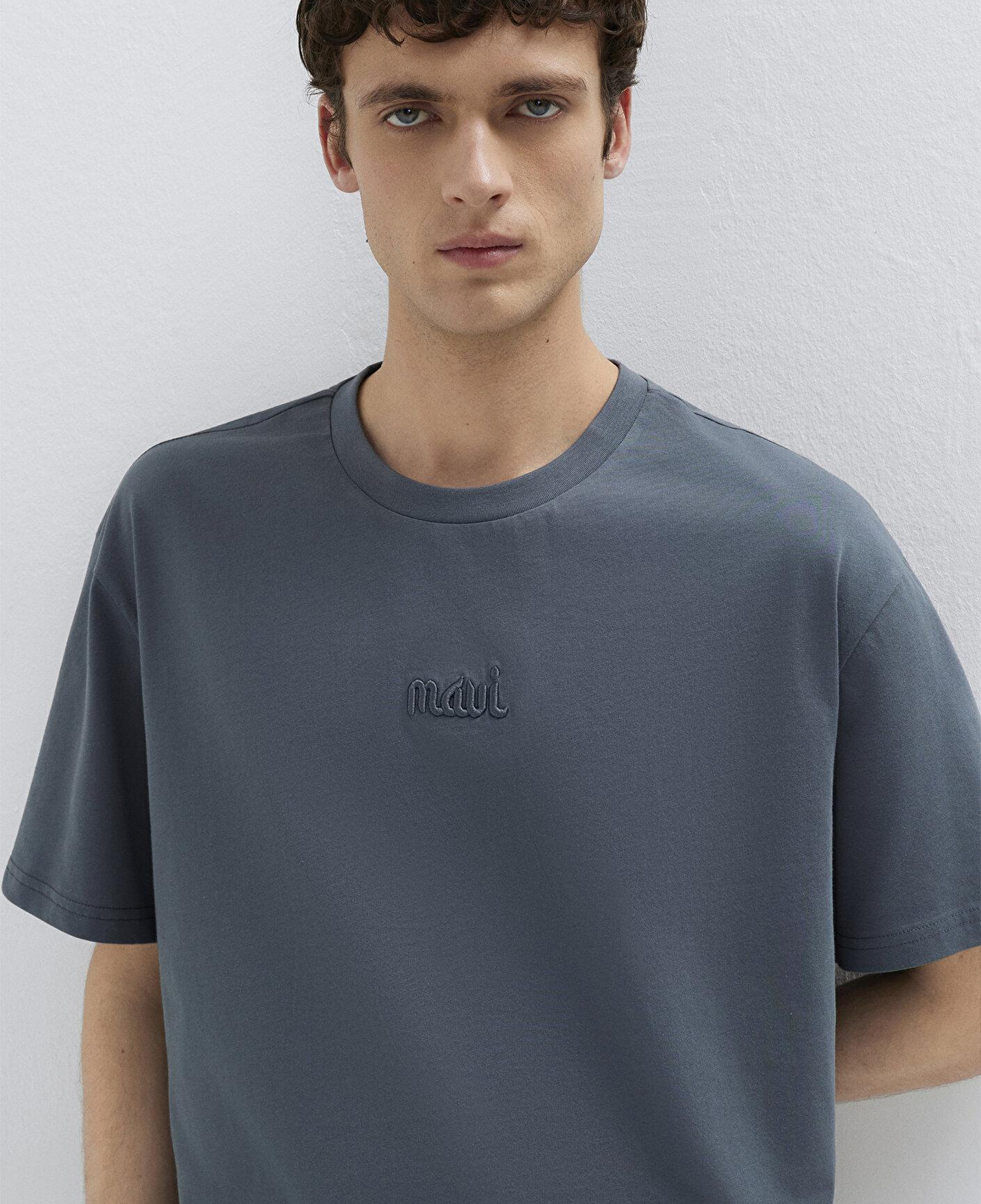 Mavi Mavi Baskılı Lacivert Tişört Loose Fit / Bol Rahat Kesim 0610100-80776