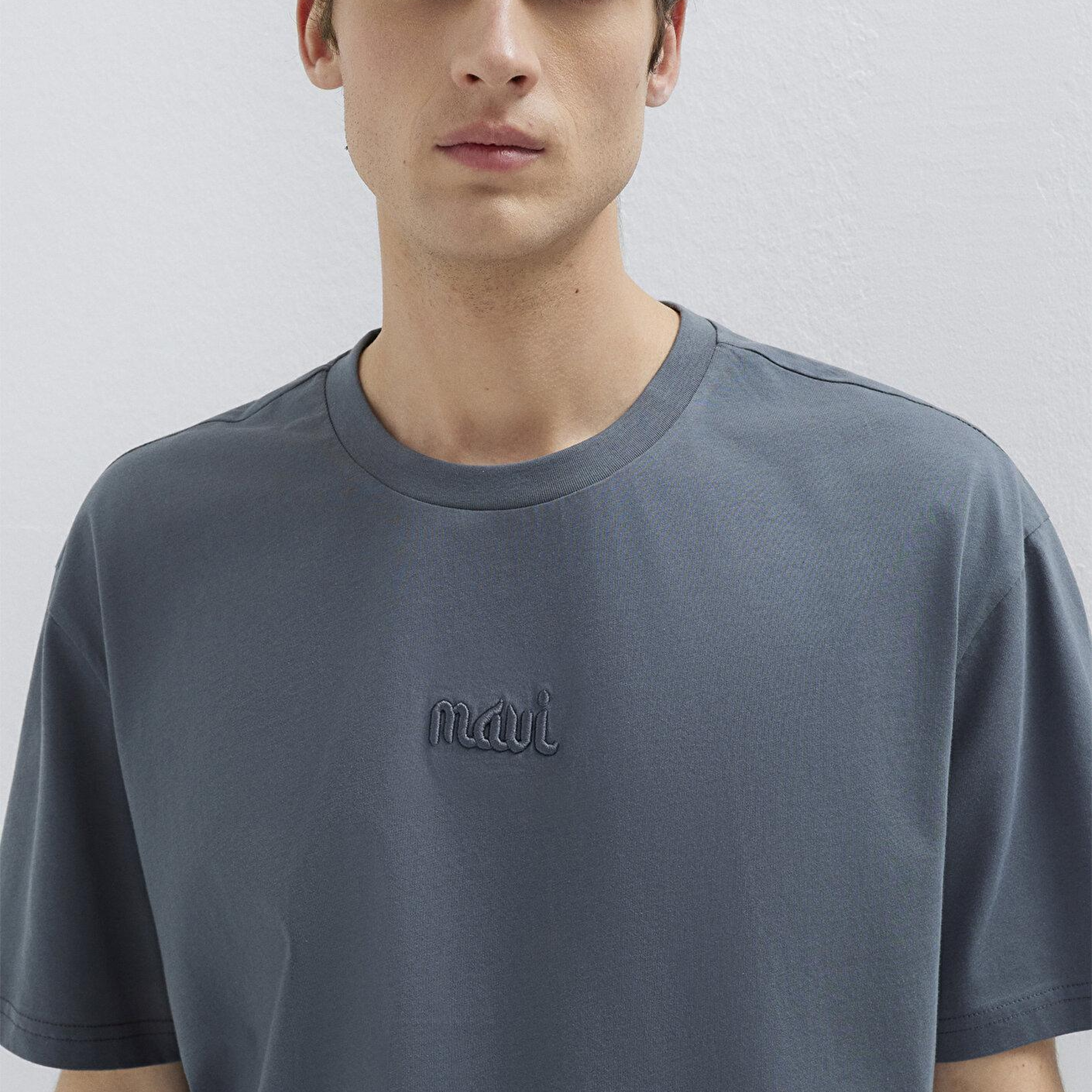 Mavi Mavi Baskılı Lacivert Tişört Loose Fit / Bol Rahat Kesim 0610100-80776