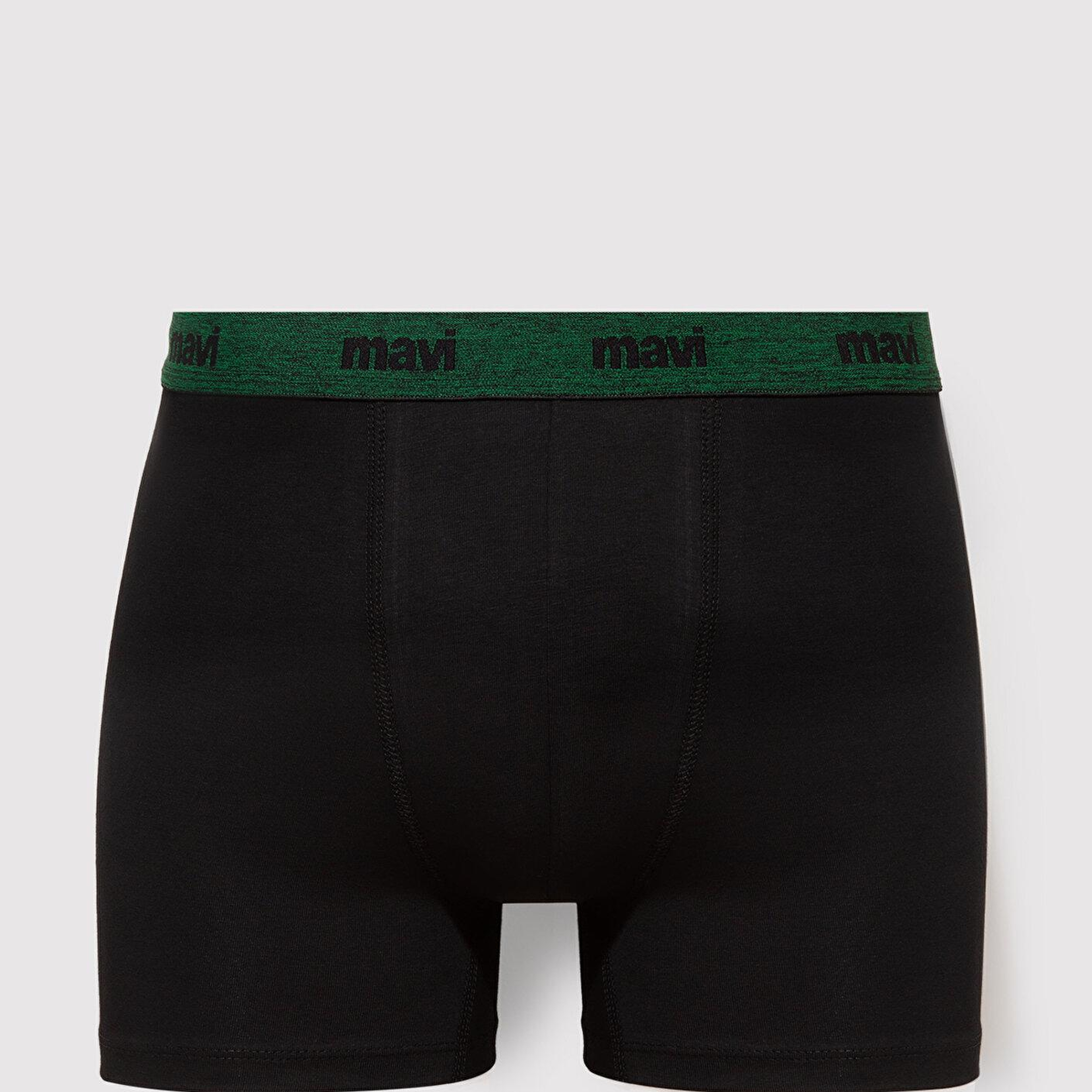 Mavi 3lü Baskılı Siyah Boxer 0912347-900