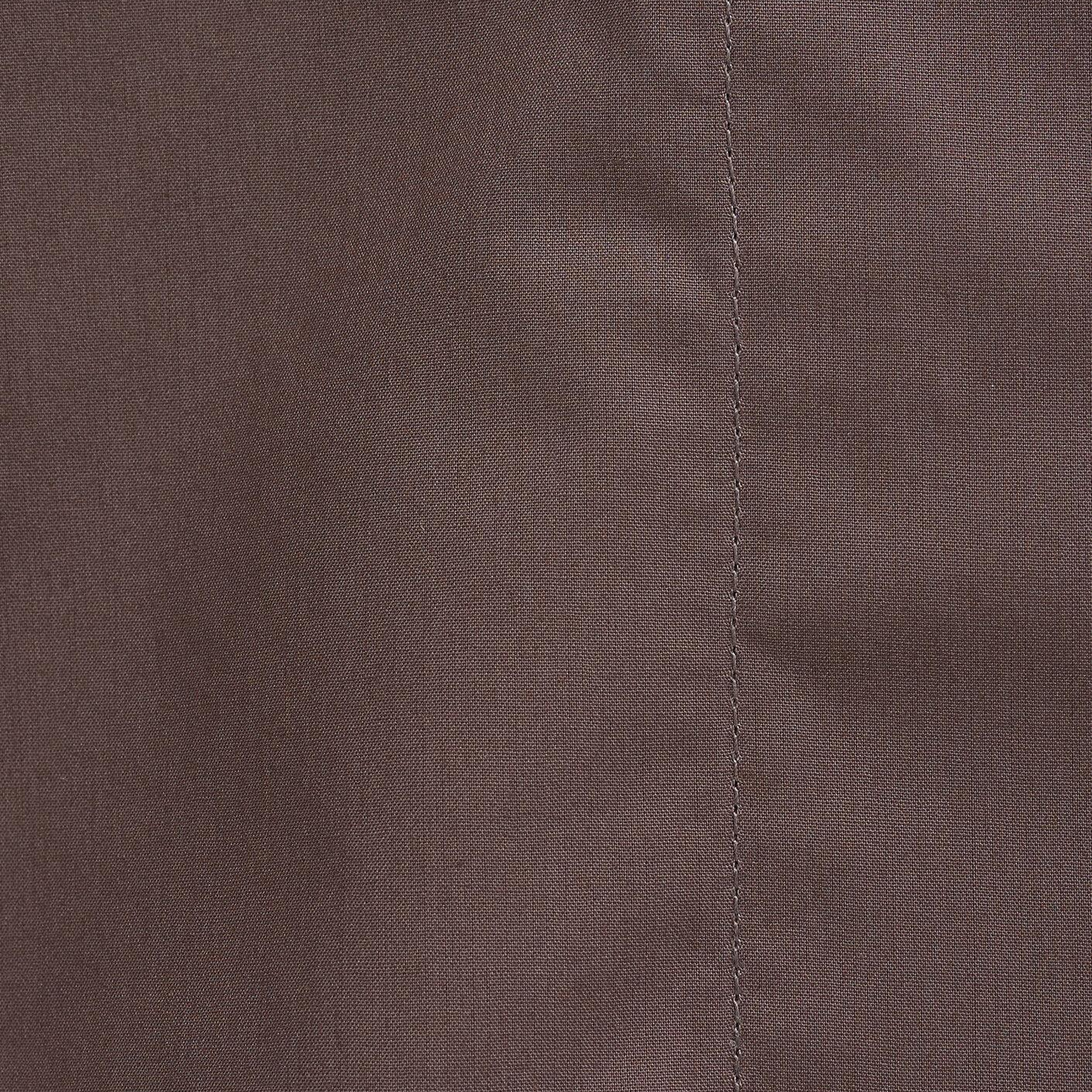 Mavi Cep Detaylı Kahverengi Gömlek Loose Fit / Bol Rahat Kesim 1211537-87537