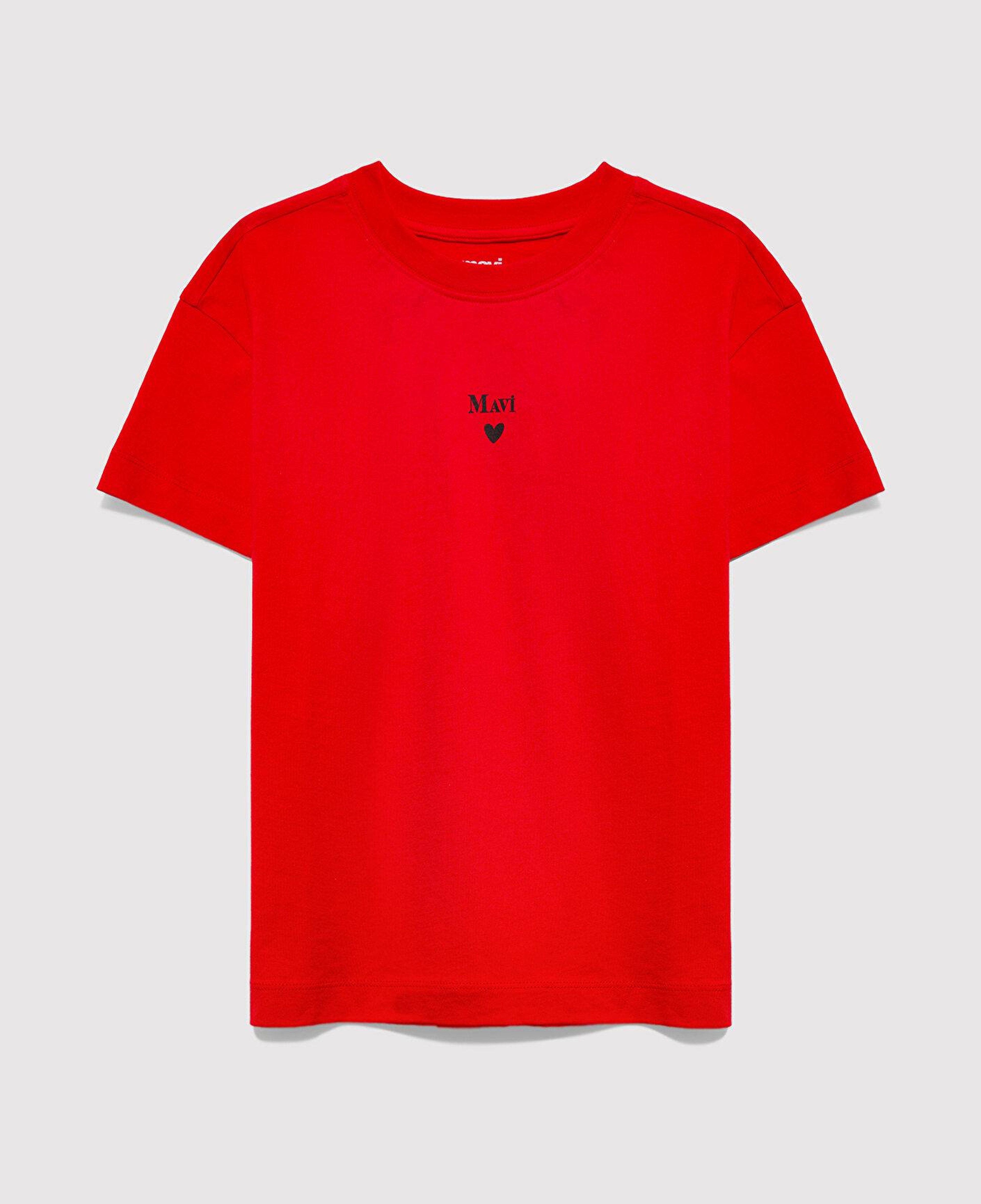 Mavi Kırmızı Tişört Loose Fit / Bol Rahat Kesim 7610491-82054