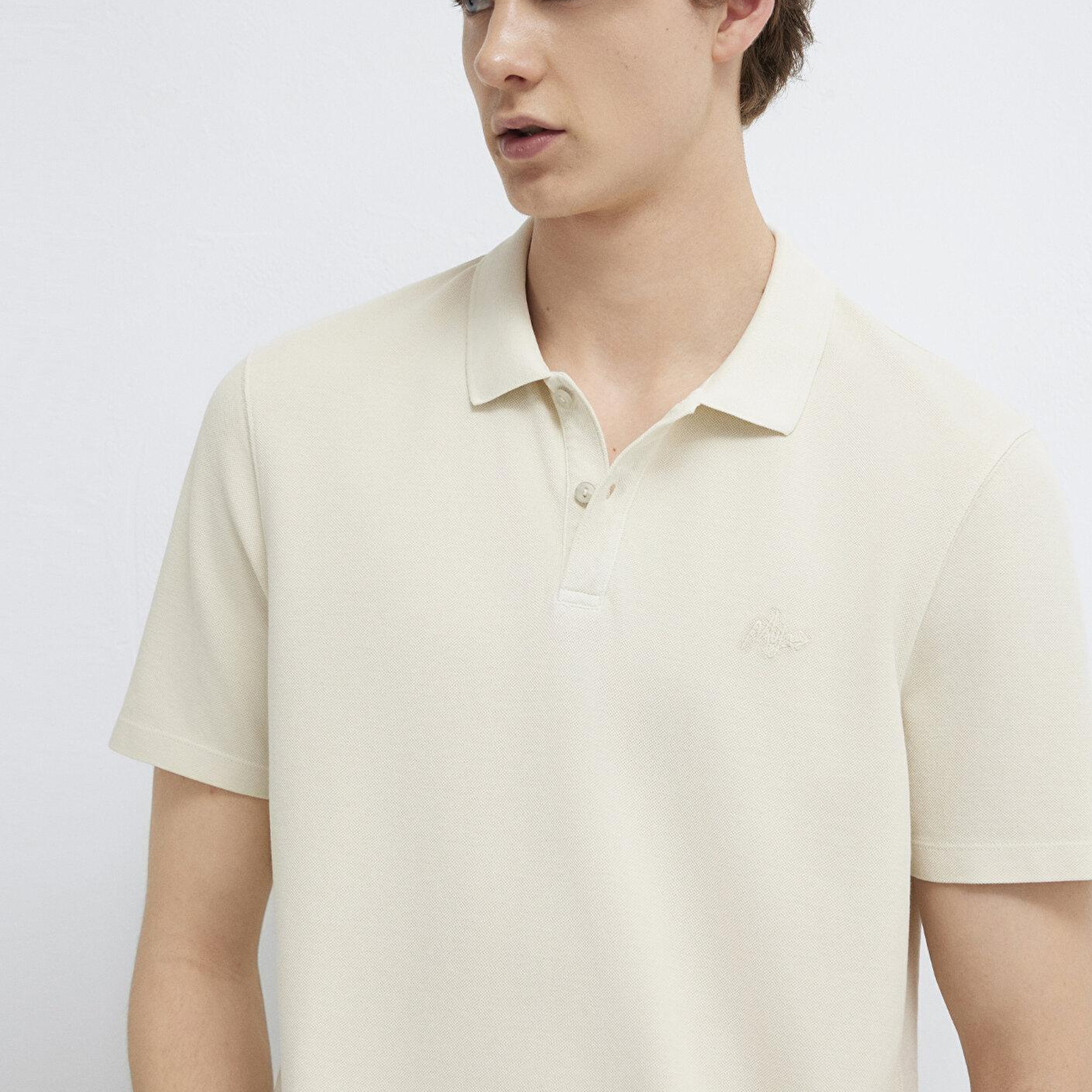 Mavi Bej Tişört Slim Fit / Dar Kesim 0613618-70140