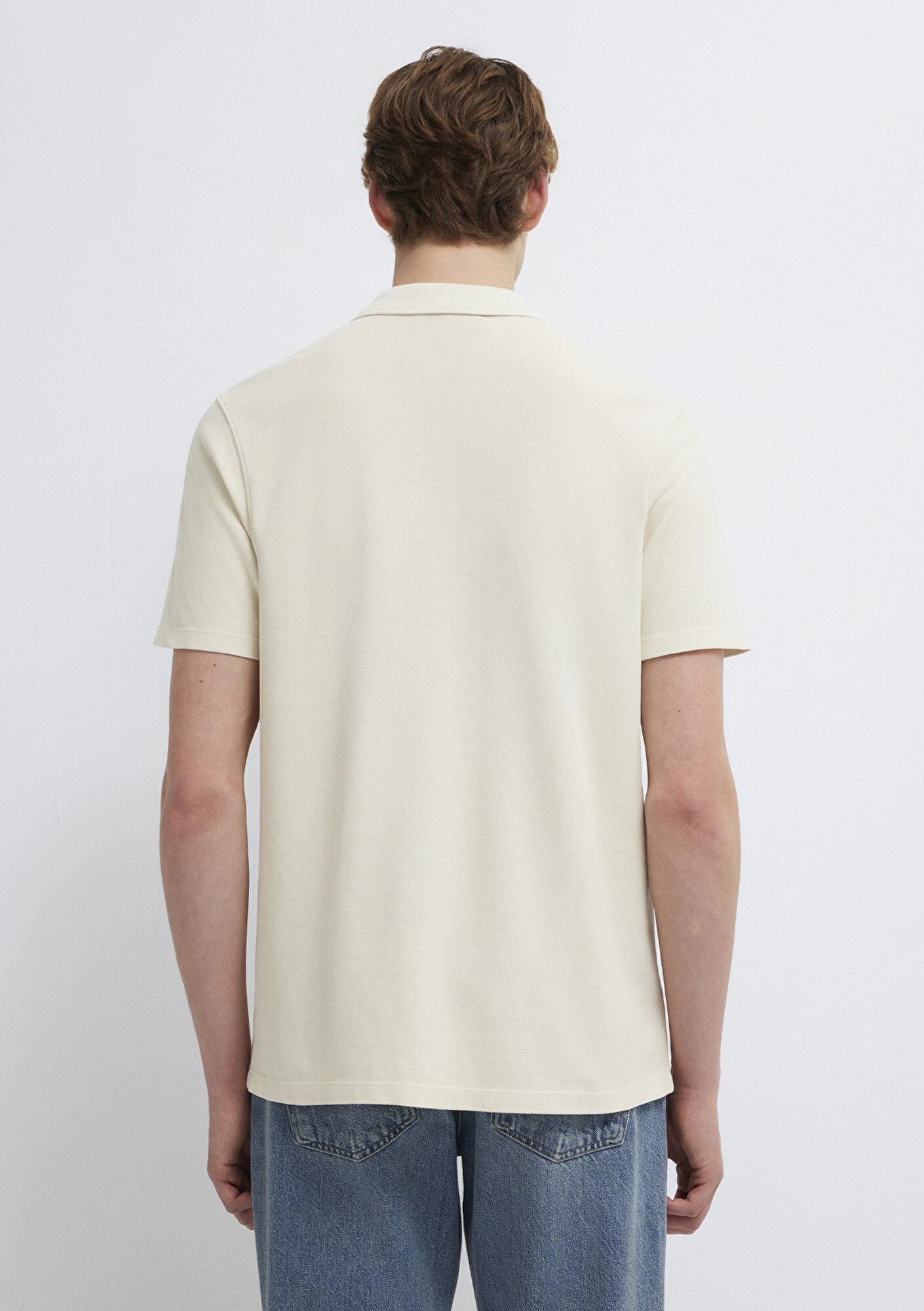 Mavi Bej Tişört Slim Fit / Dar Kesim 0613618-70140