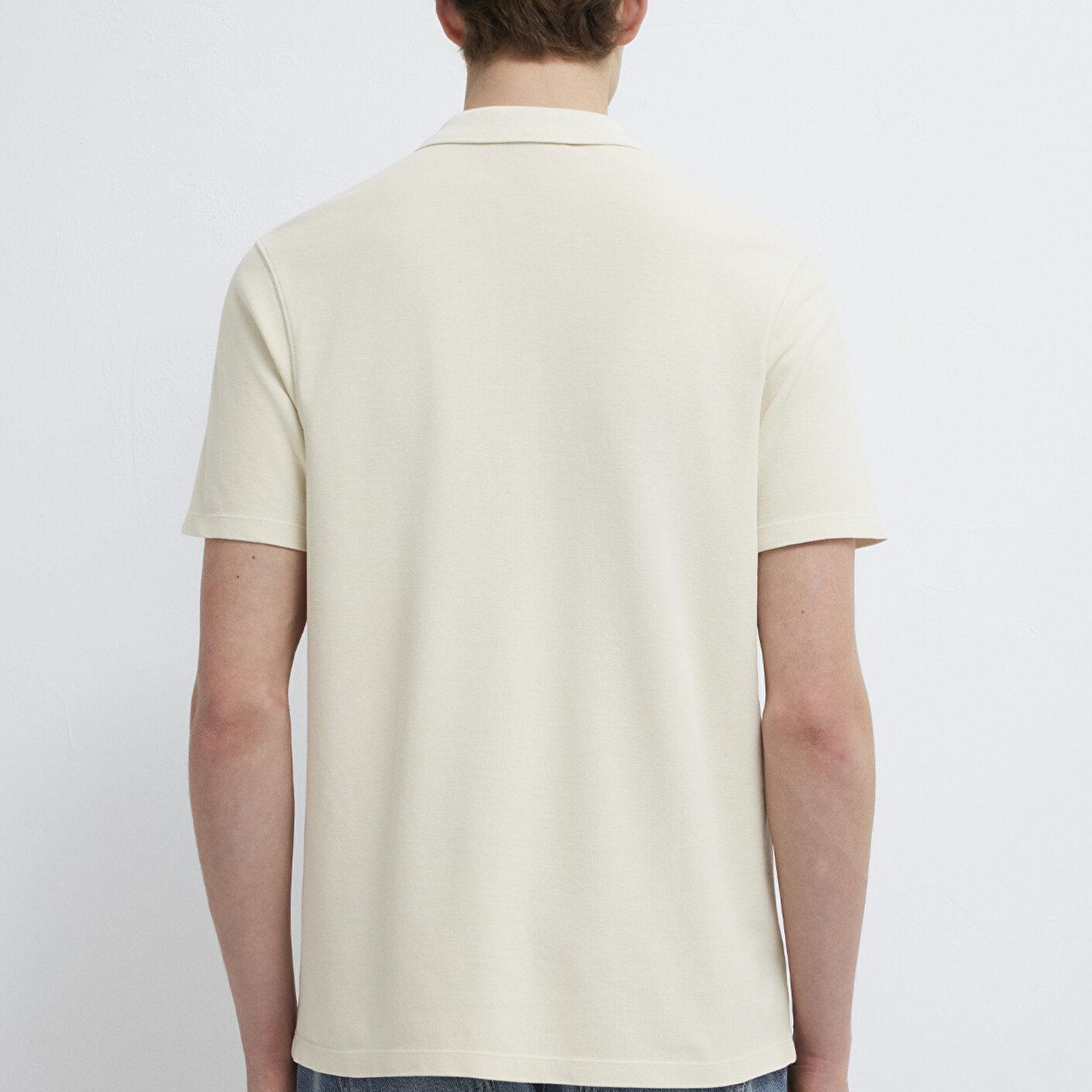 Mavi Bej Tişört Slim Fit / Dar Kesim 0613618-70140