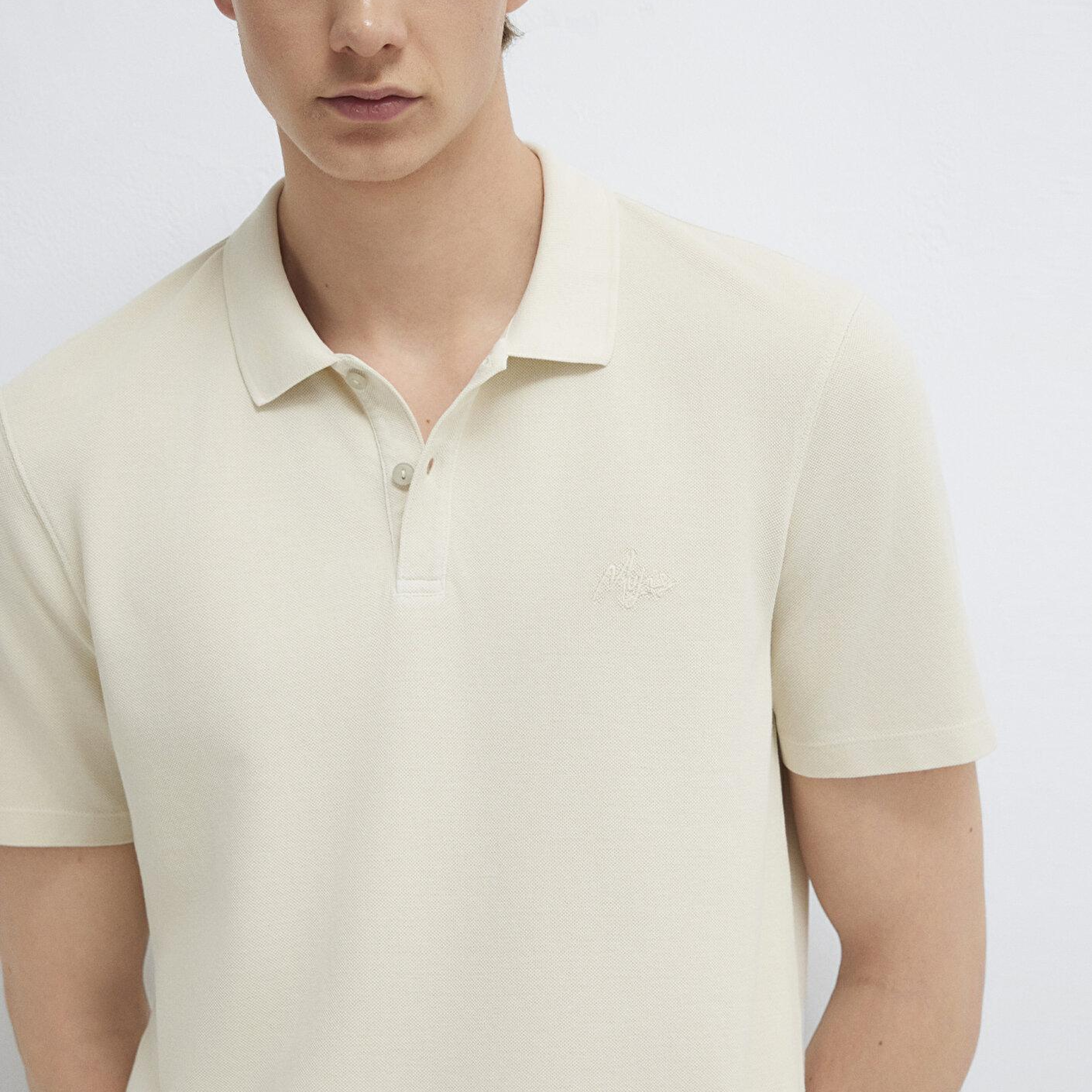 Mavi Bej Tişört Slim Fit / Dar Kesim 0613618-70140