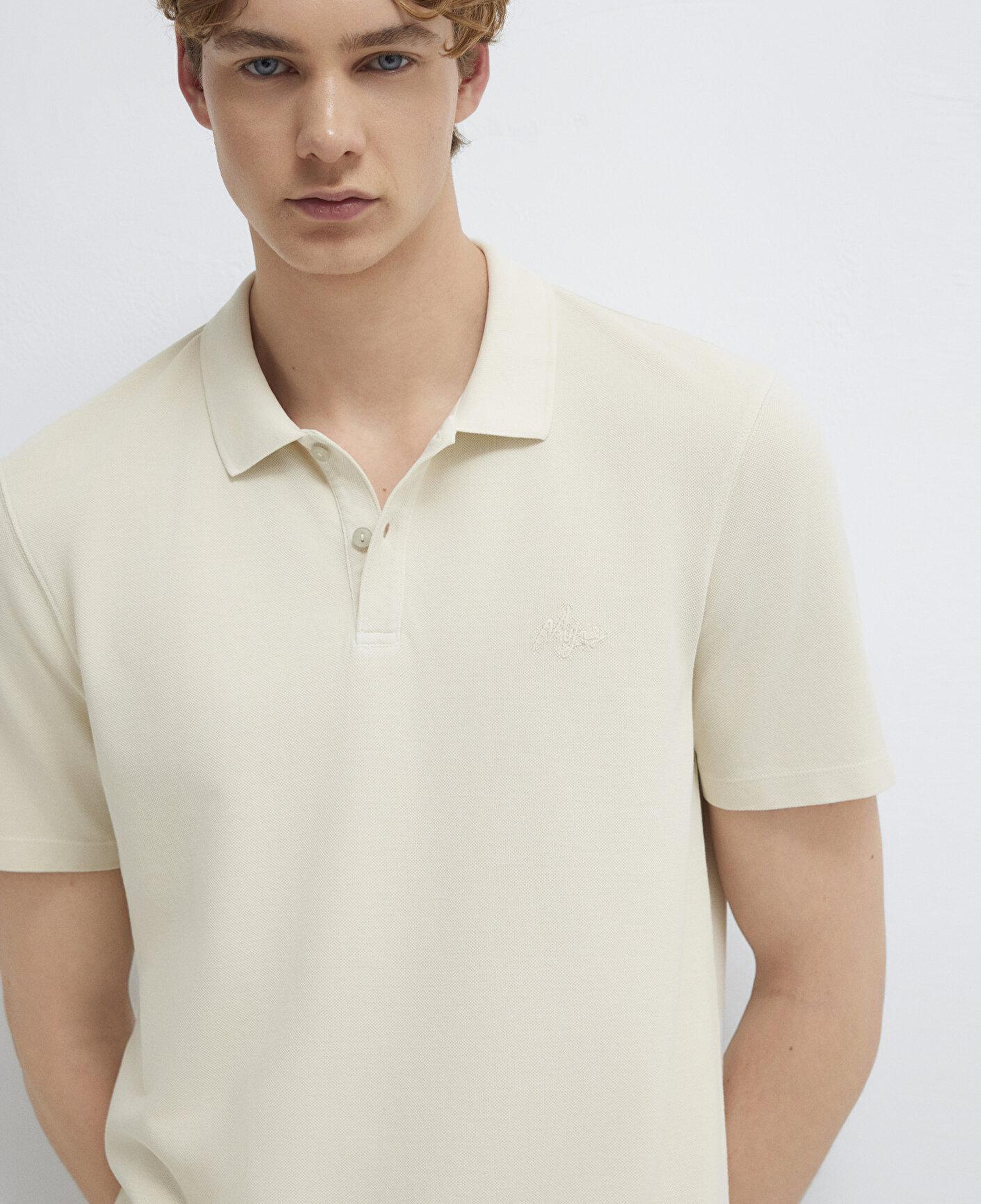 Mavi Bej Tişört Slim Fit / Dar Kesim 0613618-70140