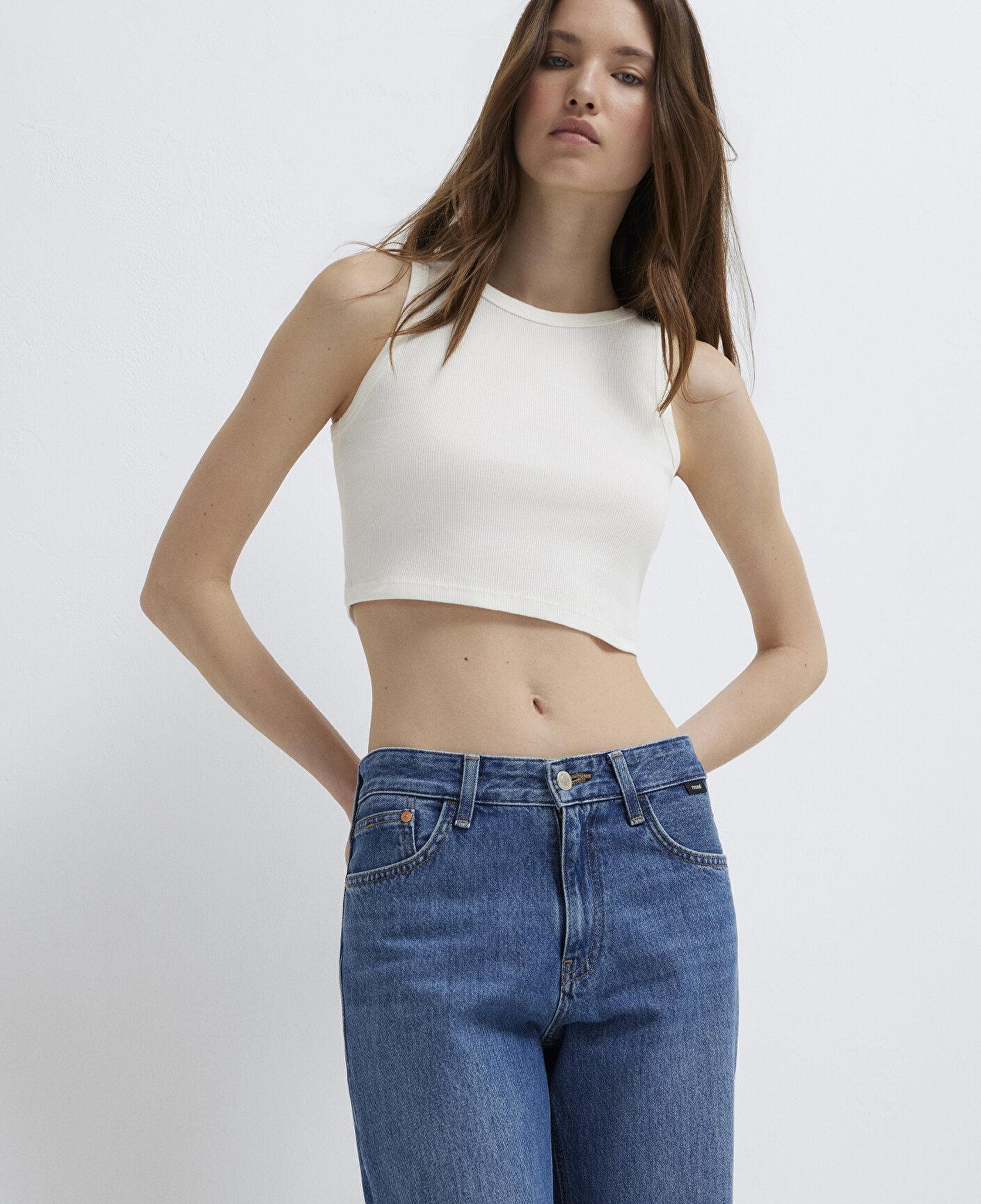 Mavi Ekru Crop Atlet Crop / Kısa Kesim 1613810-70057