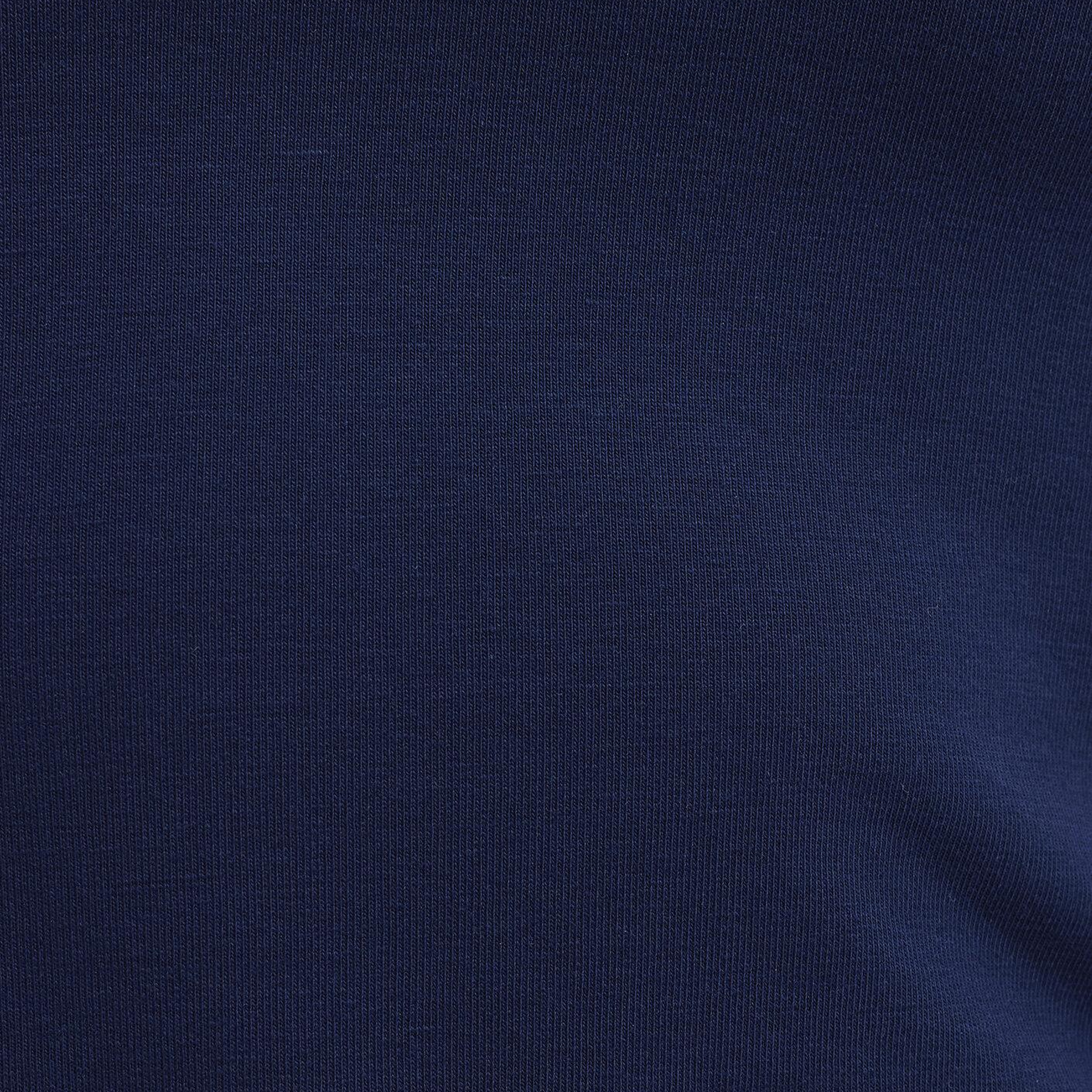Mavi Lacivert Basic Crop Tişört Fitted / Vücuda Oturan Kesim 1613942-84371