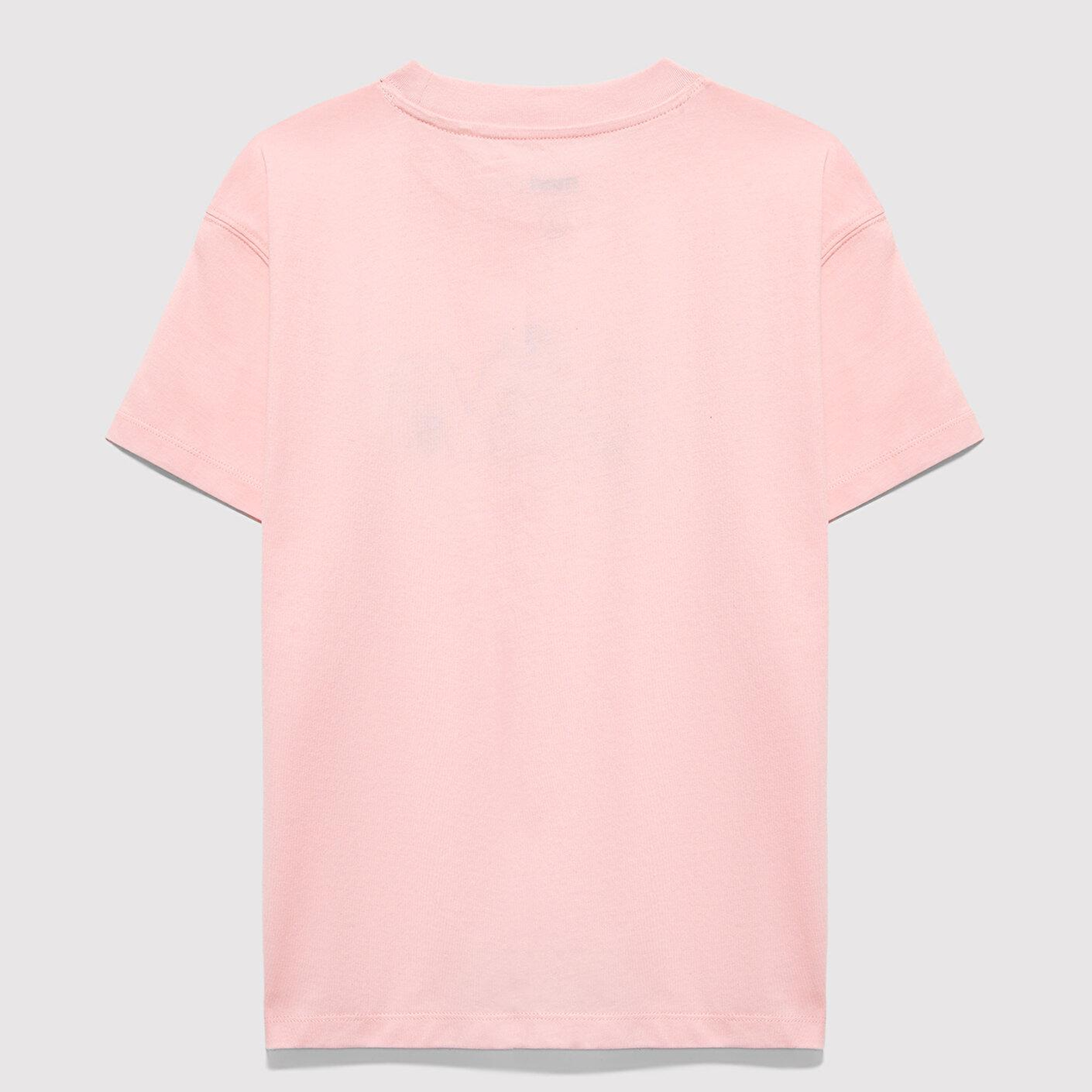 Mavi Mavi Logo Baskılı Pembe Tişört Loose Fit / Bol Rahat Kesim 7610426-71007