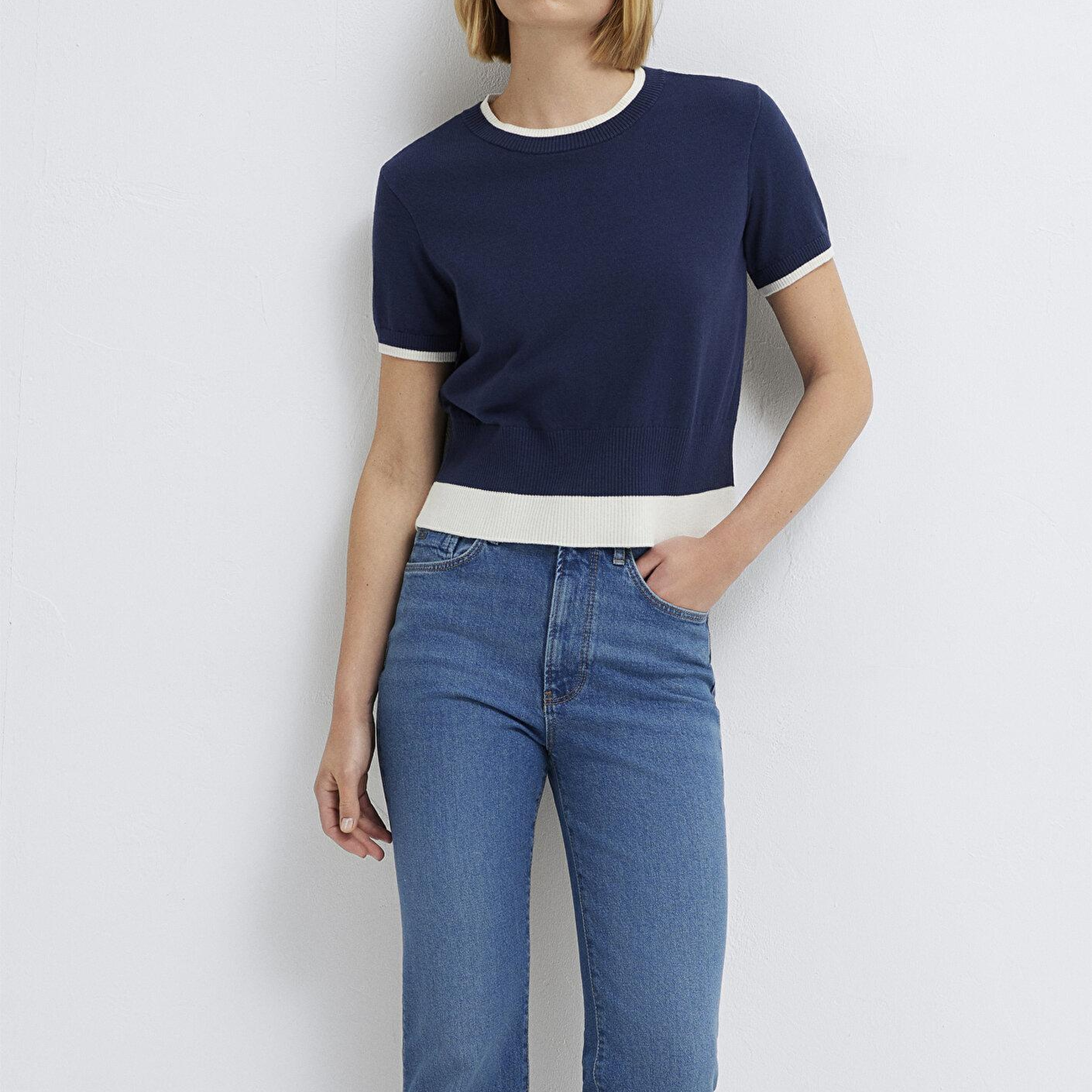 Mavi Yün Karışımlı Lacivert Triko Slim Fit / Dar Kesim 1710847-70497