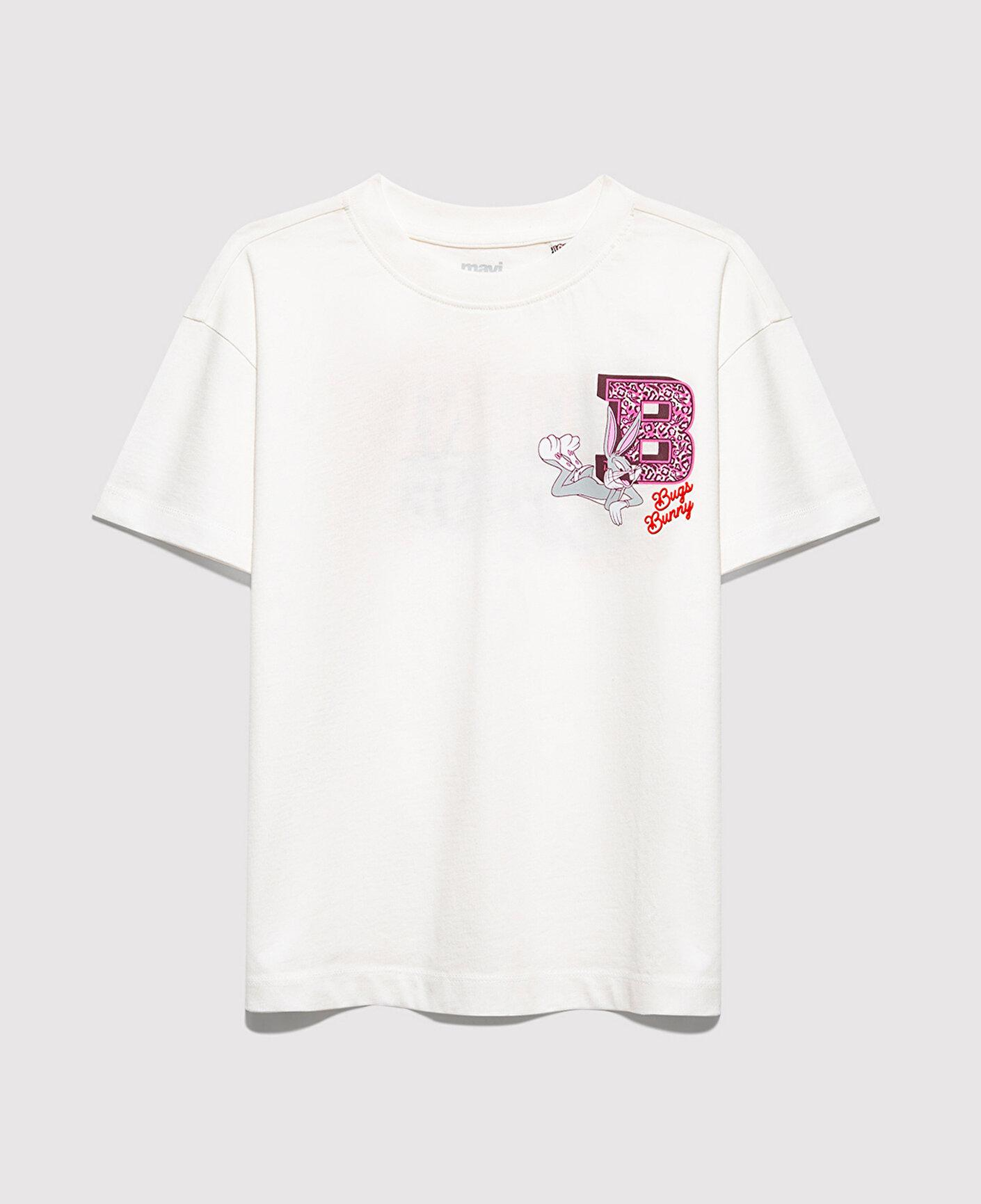 Mavi Looney Tunes Baskılı Ekru Tişört Loose Fit / Bol Rahat Kesim 7610452-70057