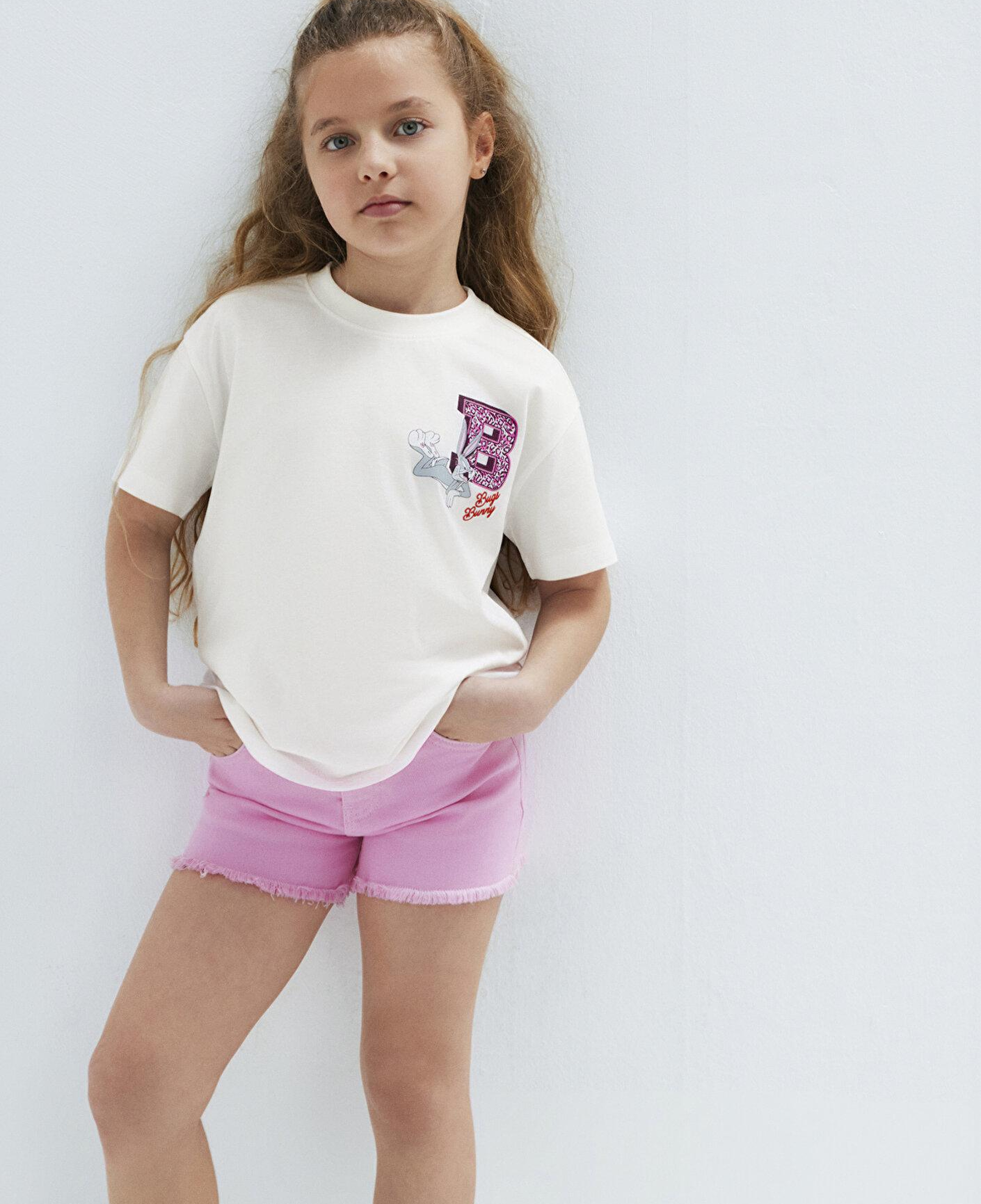 Mavi Looney Tunes Baskılı Ekru Tişört Loose Fit / Bol Rahat Kesim 7610452-70057