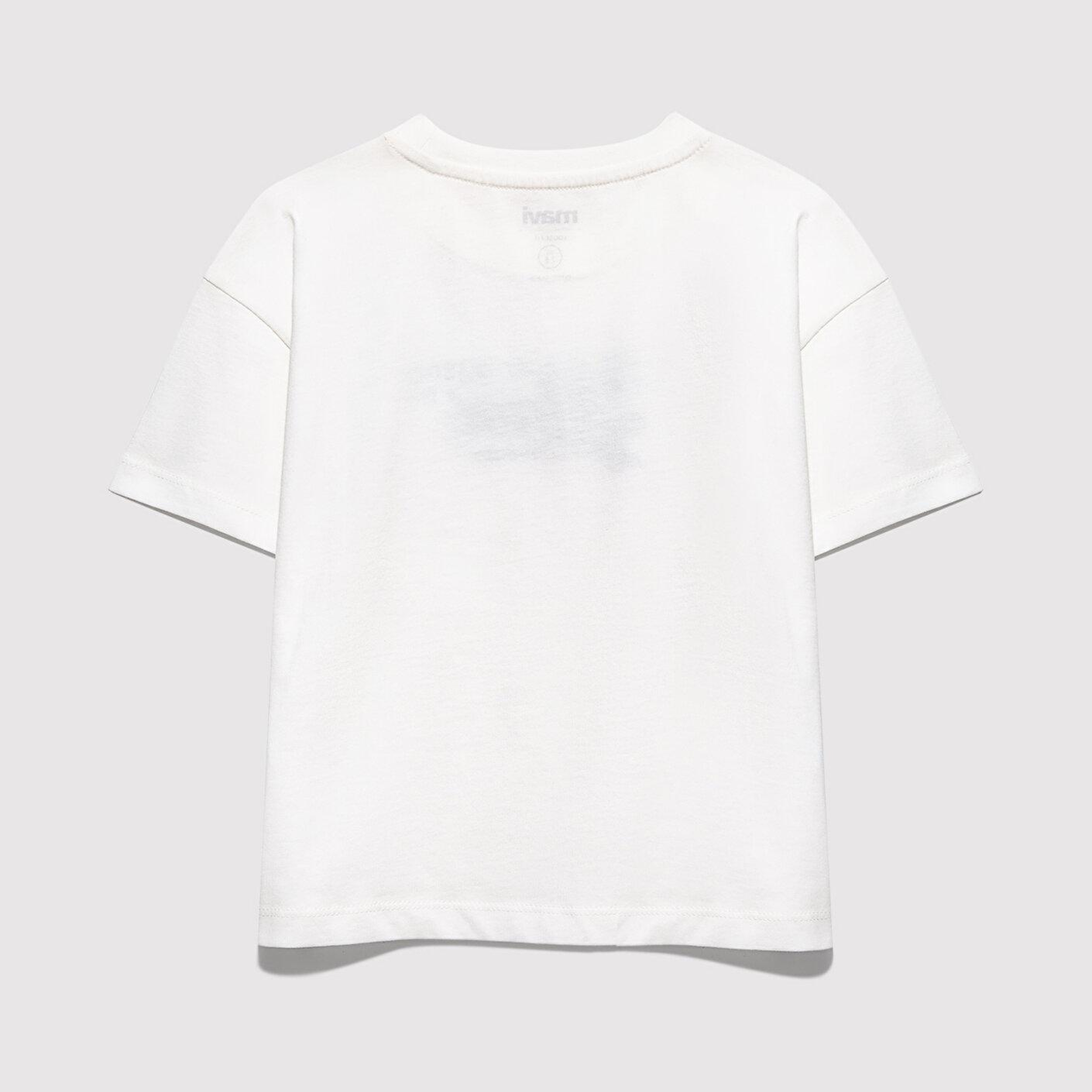 Mavi Mavi Baskılı Ekru Tişört Loose Fit / Bol Rahat Kesim 7610465-70057