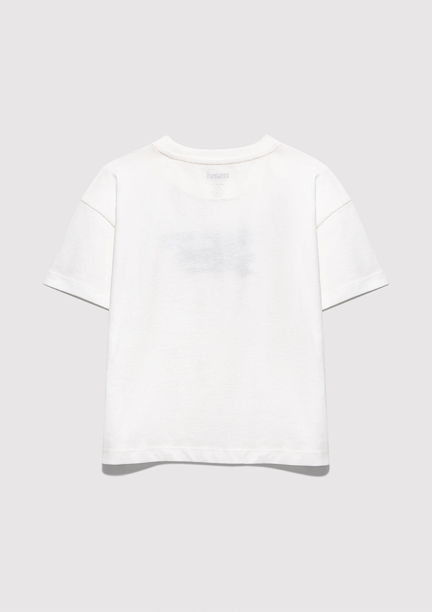 Mavi Mavi Baskılı Ekru Tişört Loose Fit / Bol Rahat Kesim 7610465-70057