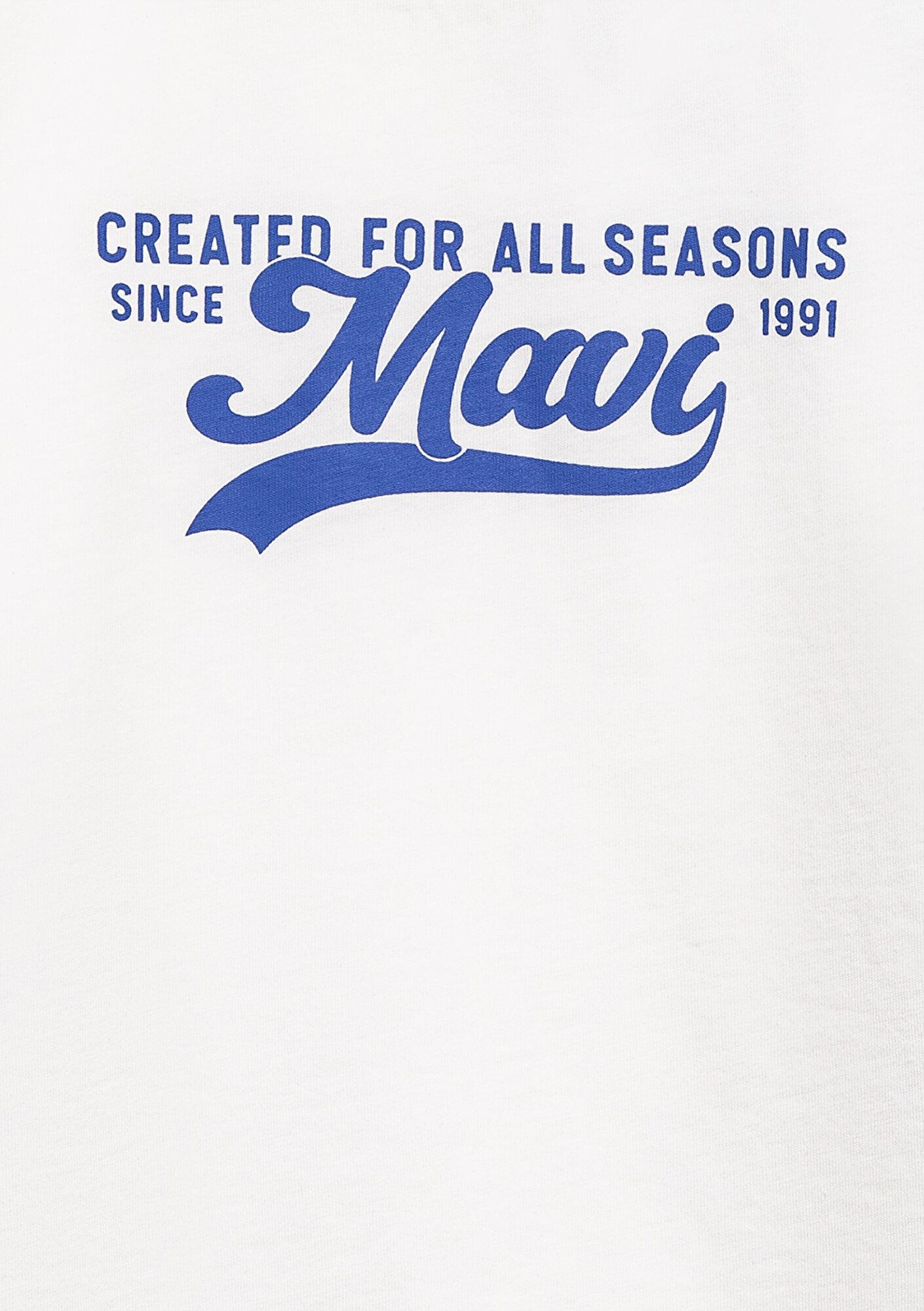 Mavi Mavi Baskılı Ekru Tişört Loose Fit / Bol Rahat Kesim 7610465-70057