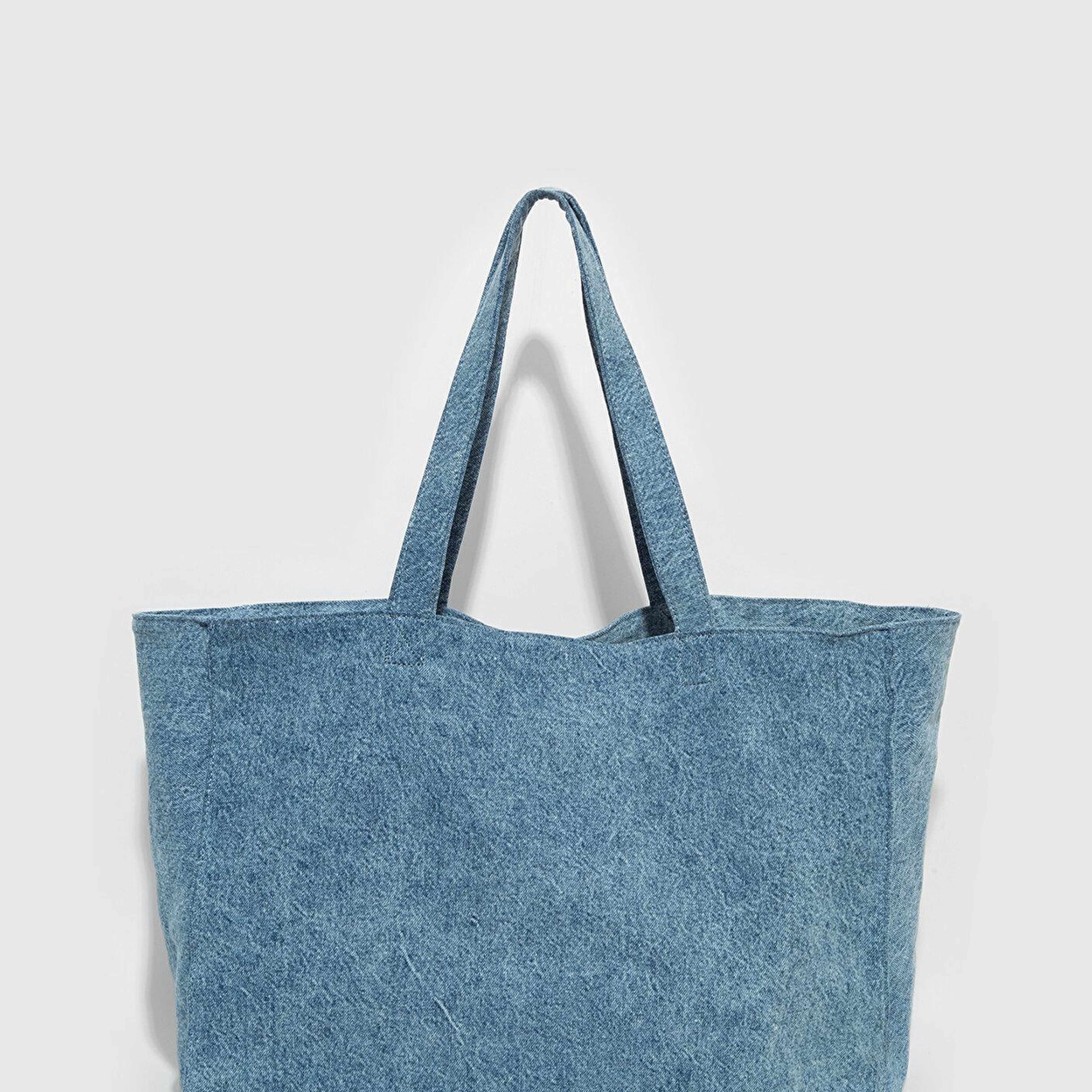 Mavi M Logo İşlemeli Denim Omuz Çantası 1913790-22189