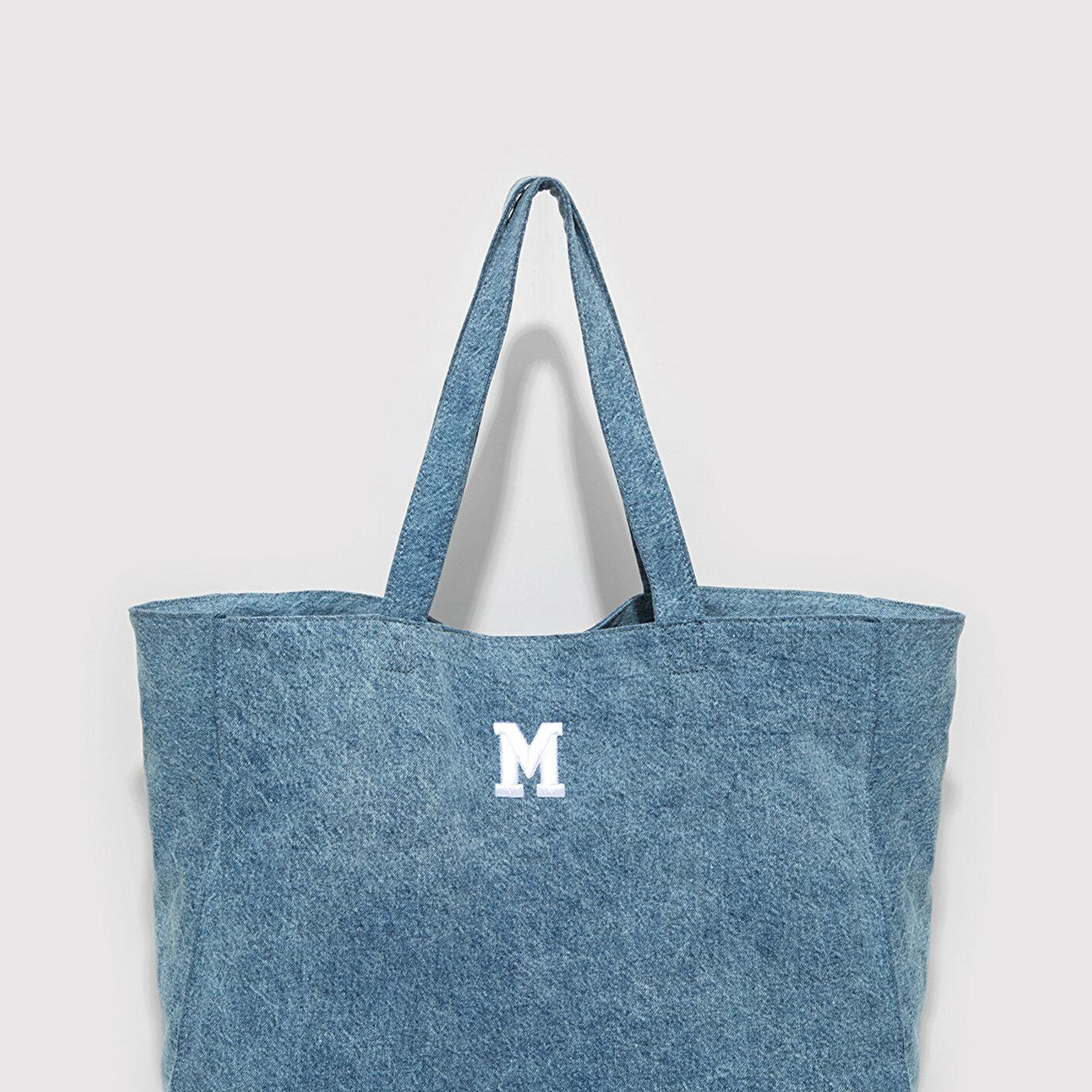 Mavi M Logo İşlemeli Denim Omuz Çantası 1913790-22189