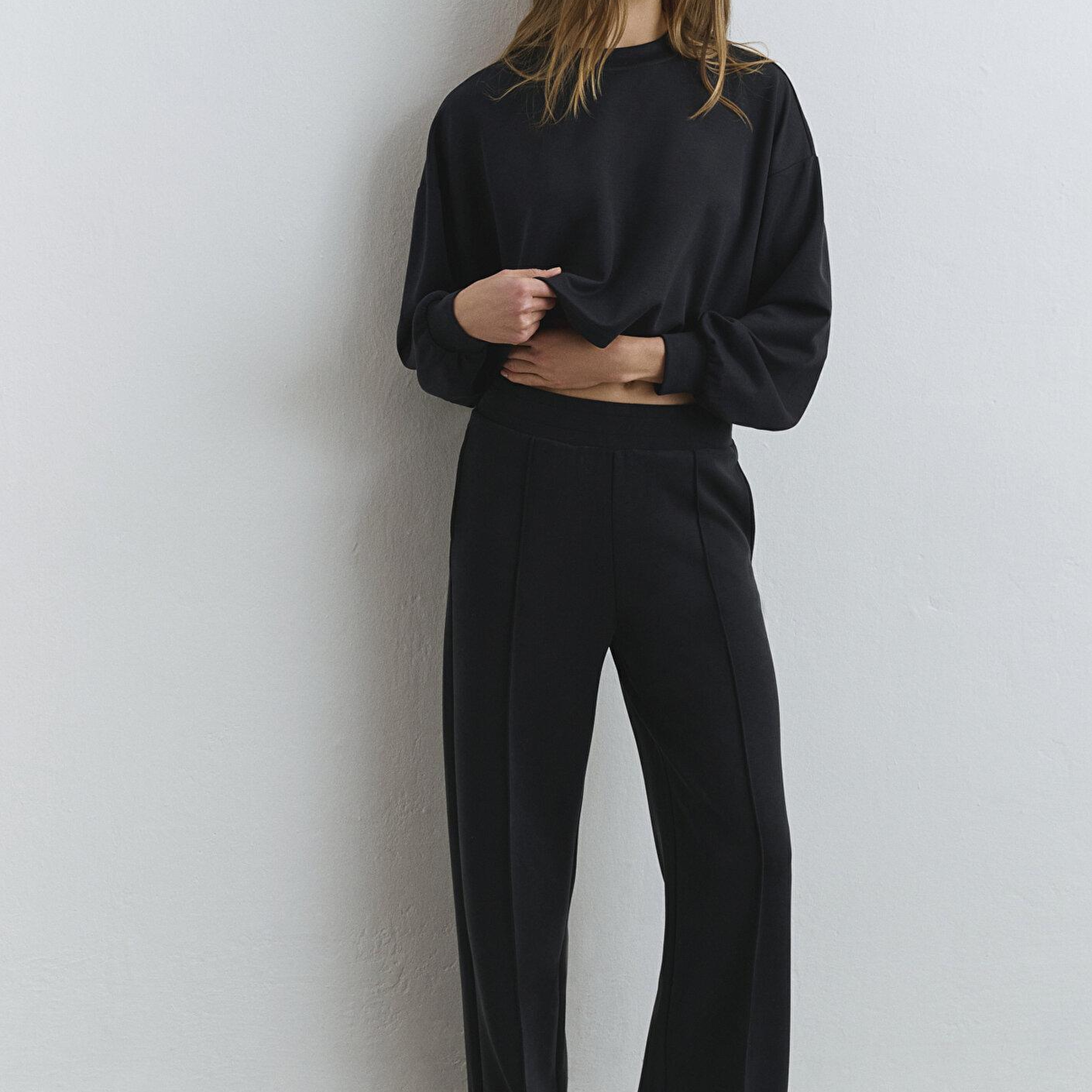 Mavi Sporty Lux Siyah (TENCEL™) Modal Karışımlı Eşofman Altı 1010634-900