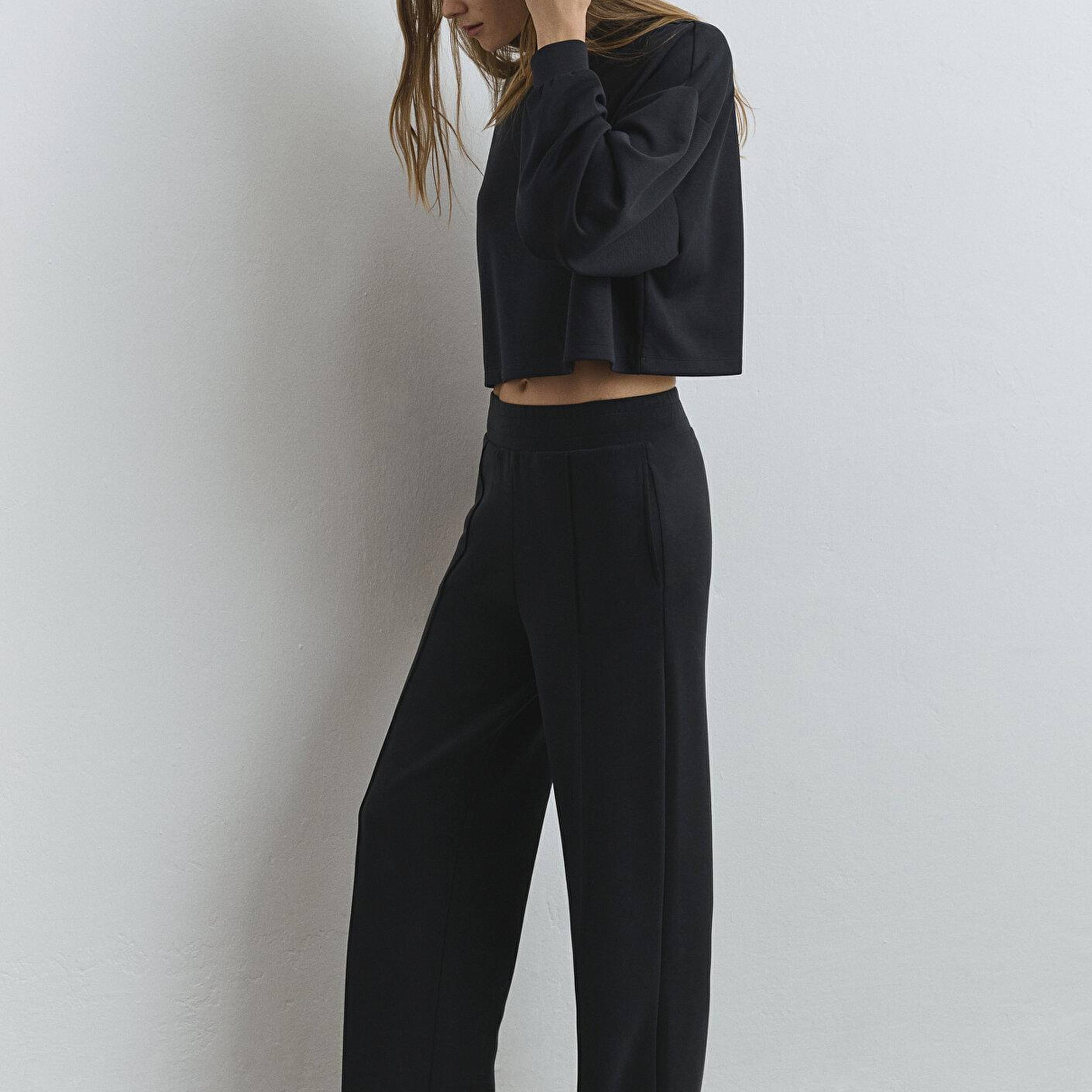 Mavi Sporty Lux Siyah (TENCEL™) Modal Karışımlı Eşofman Altı 1010634-900