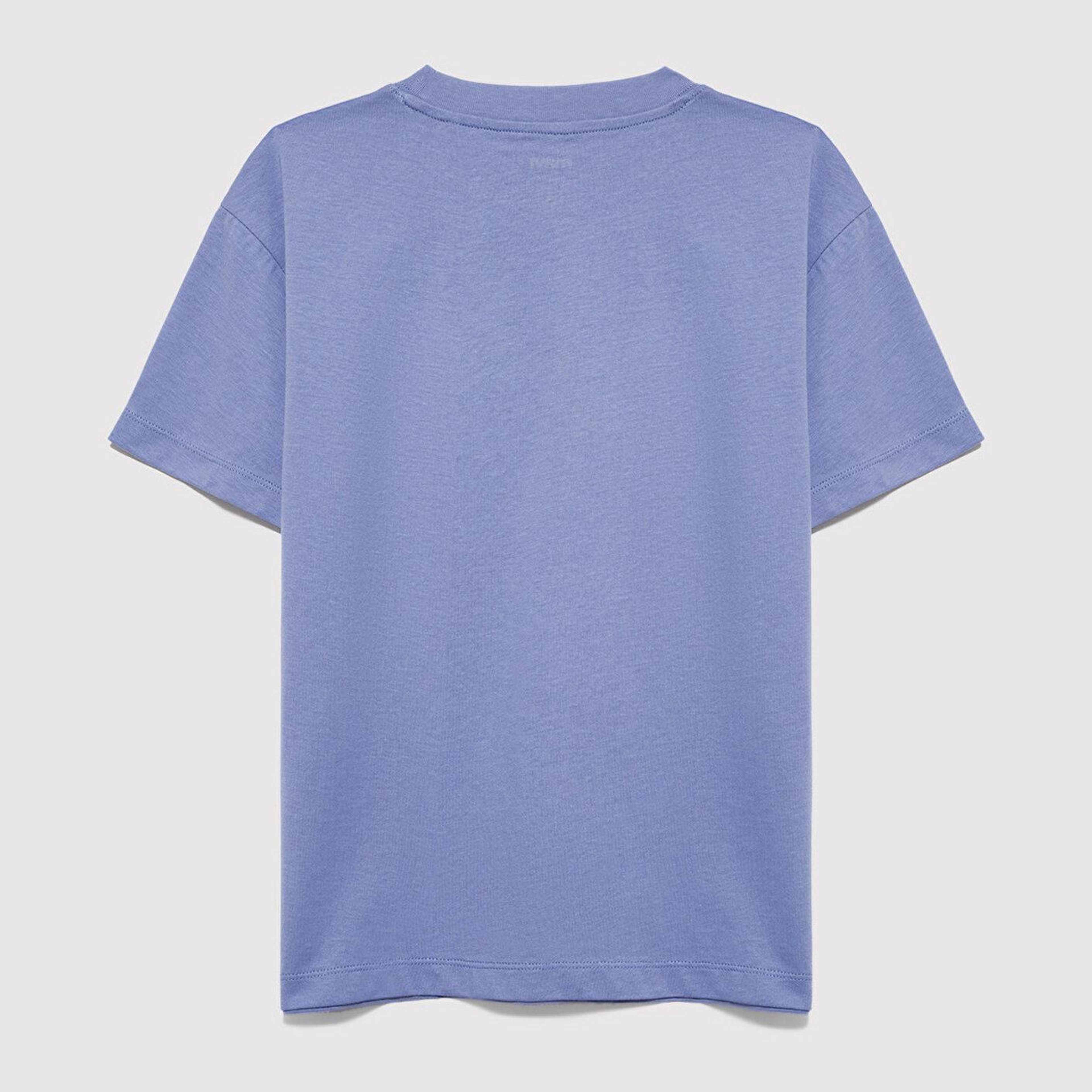 Mavi Mavi Logo Baskılı Mavi Tişört Loose Fit / Bol Rahat Kesim 7610393-70855