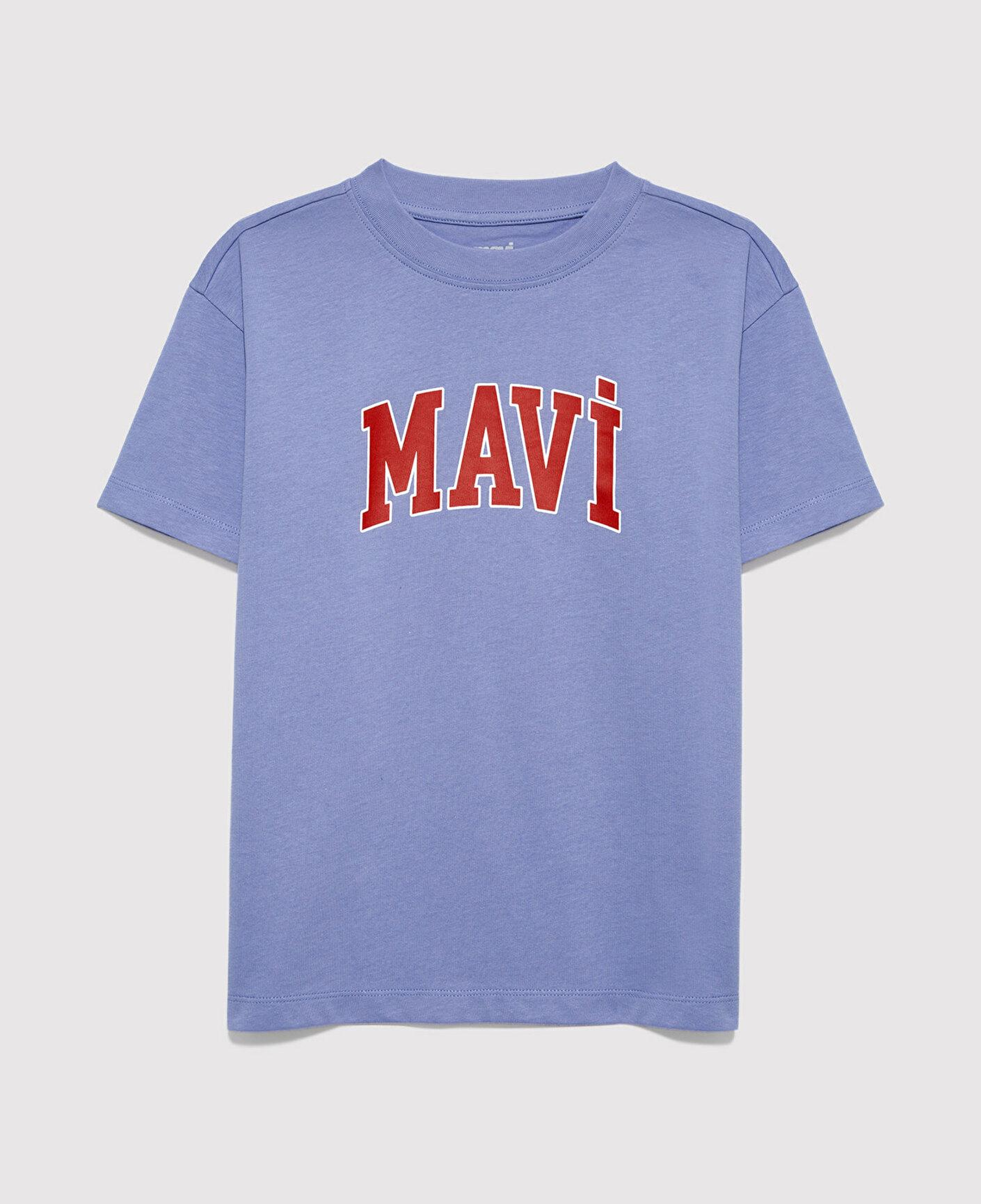 Mavi Mavi Logo Baskılı Mavi Tişört Loose Fit / Bol Rahat Kesim 7610393-70855