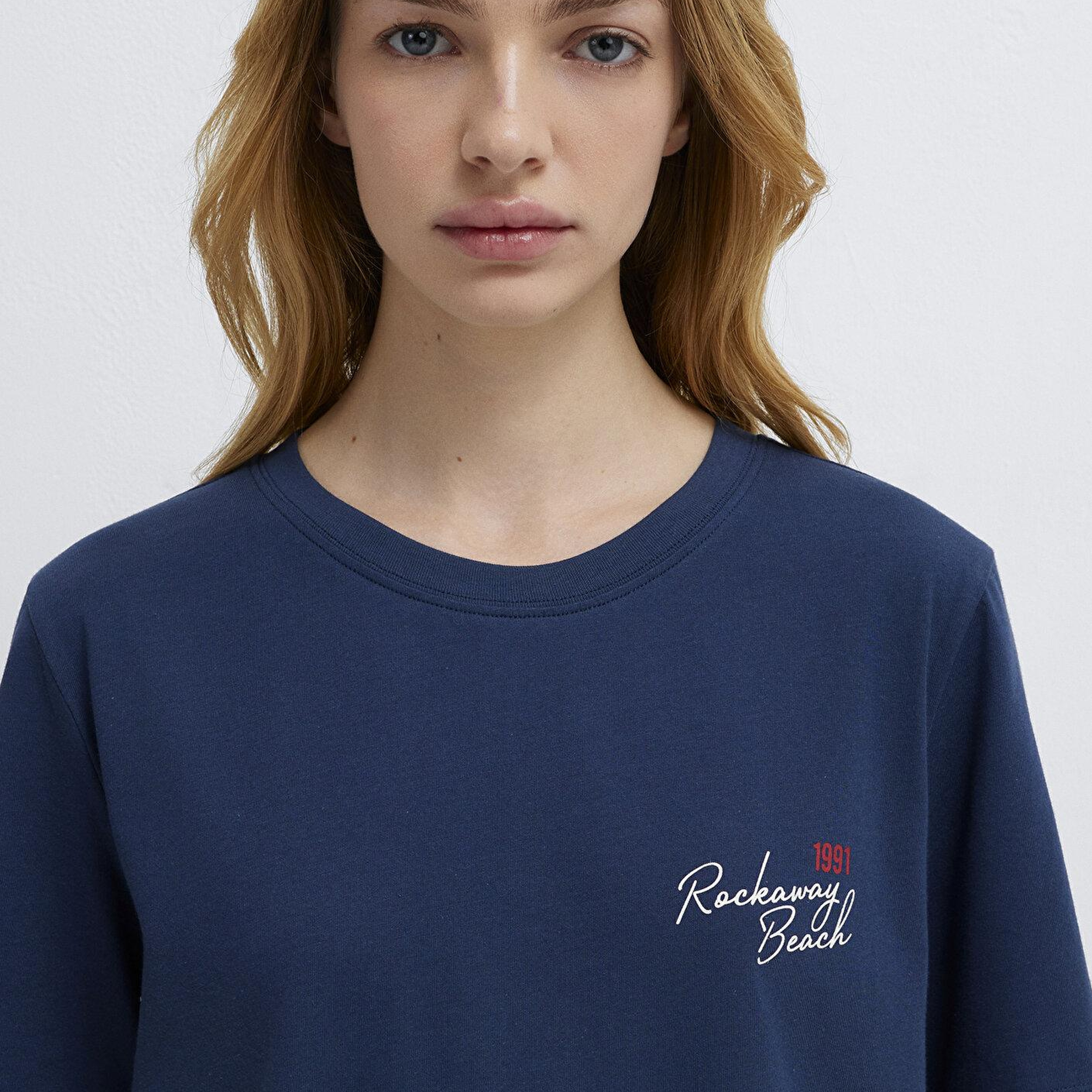 Mavi Newyork Baskılı lacivert Tişört Regular Fit / Normal Kesim 1613893-70487