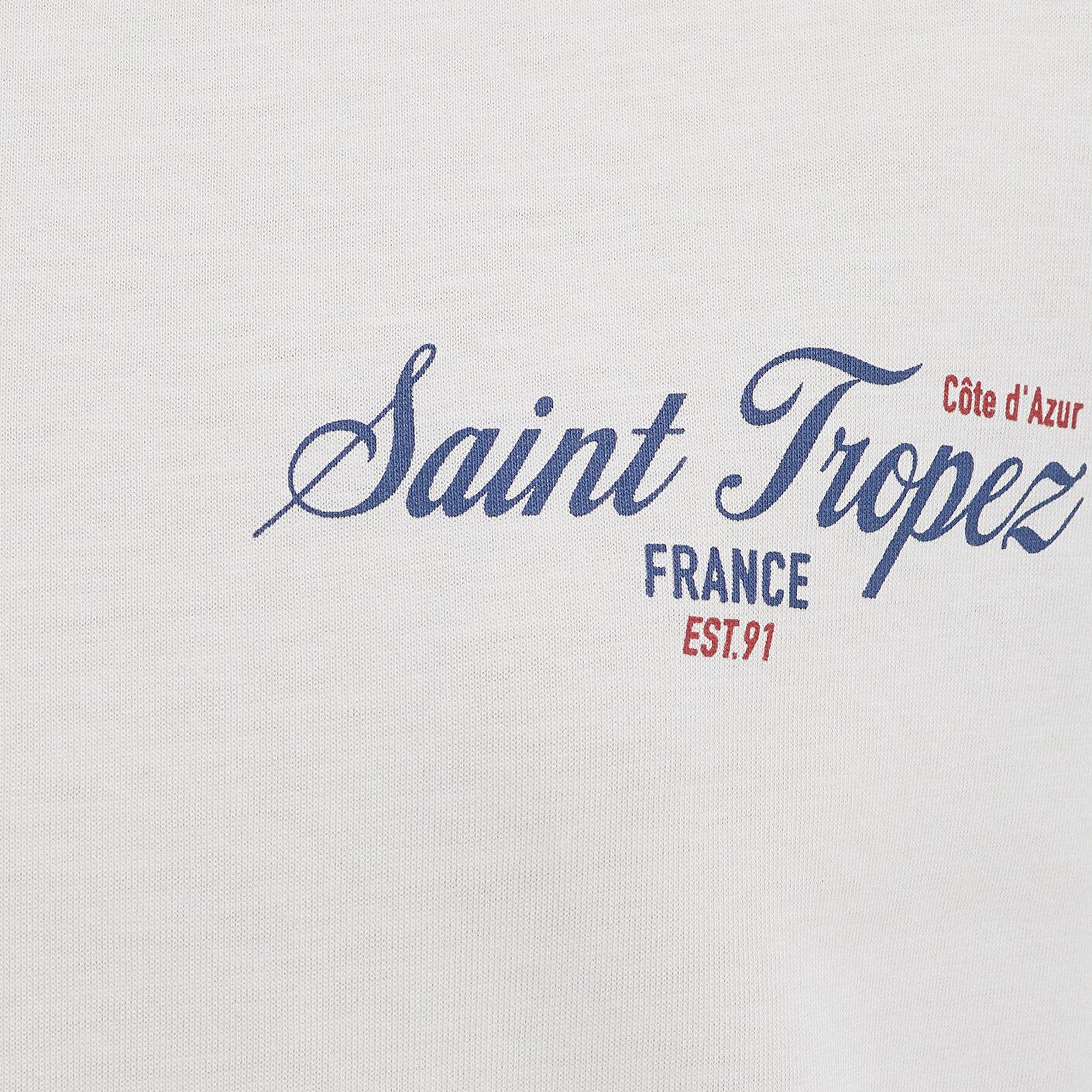 Mavi Saint Tropez Baskılı Ekru Tişört Semi Slim Fit / Yarı Dar Kesim 1613891-80194
