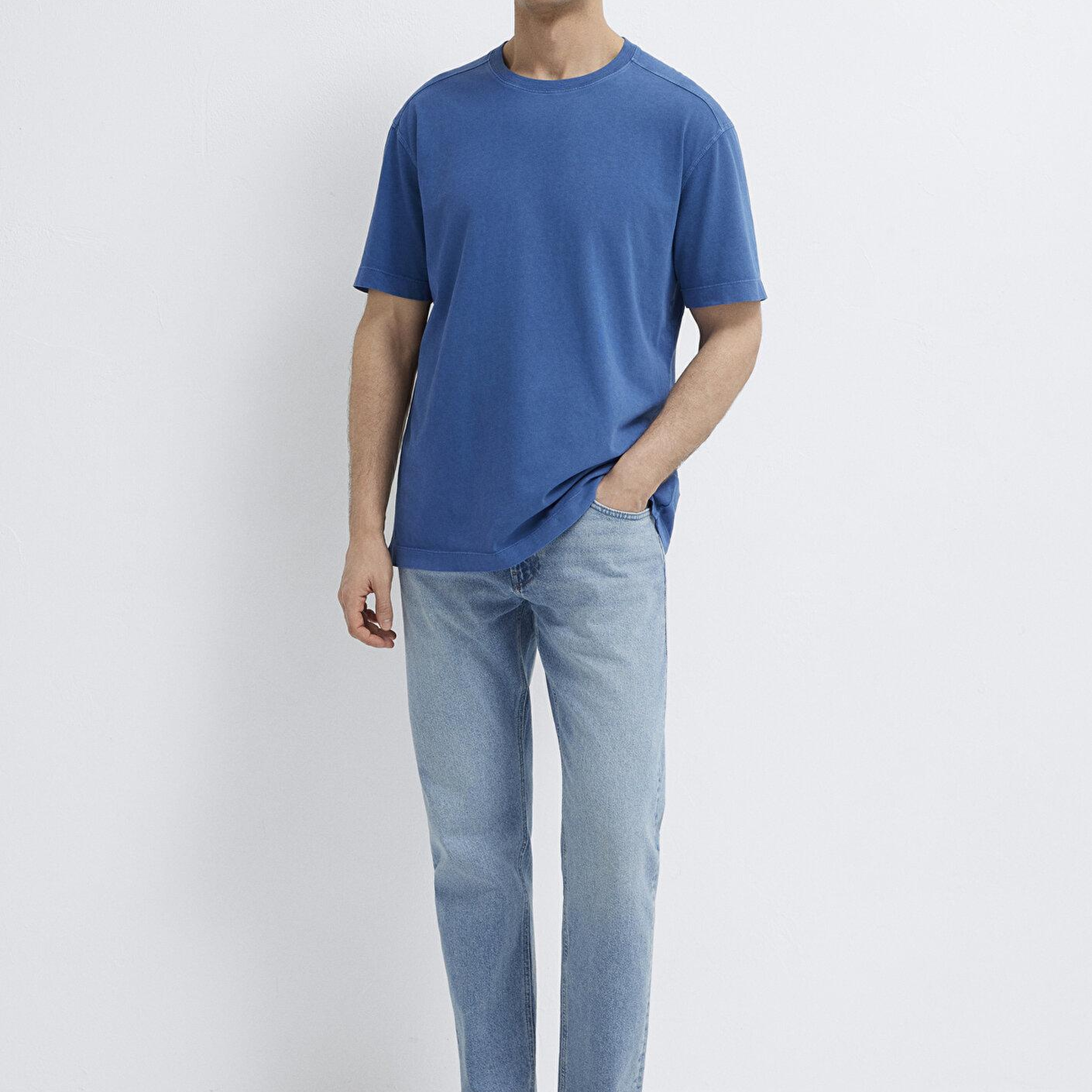 Mavi Mavi Basic Tişört Loose Fit / Bol Rahat Kesim 0613312-70738
