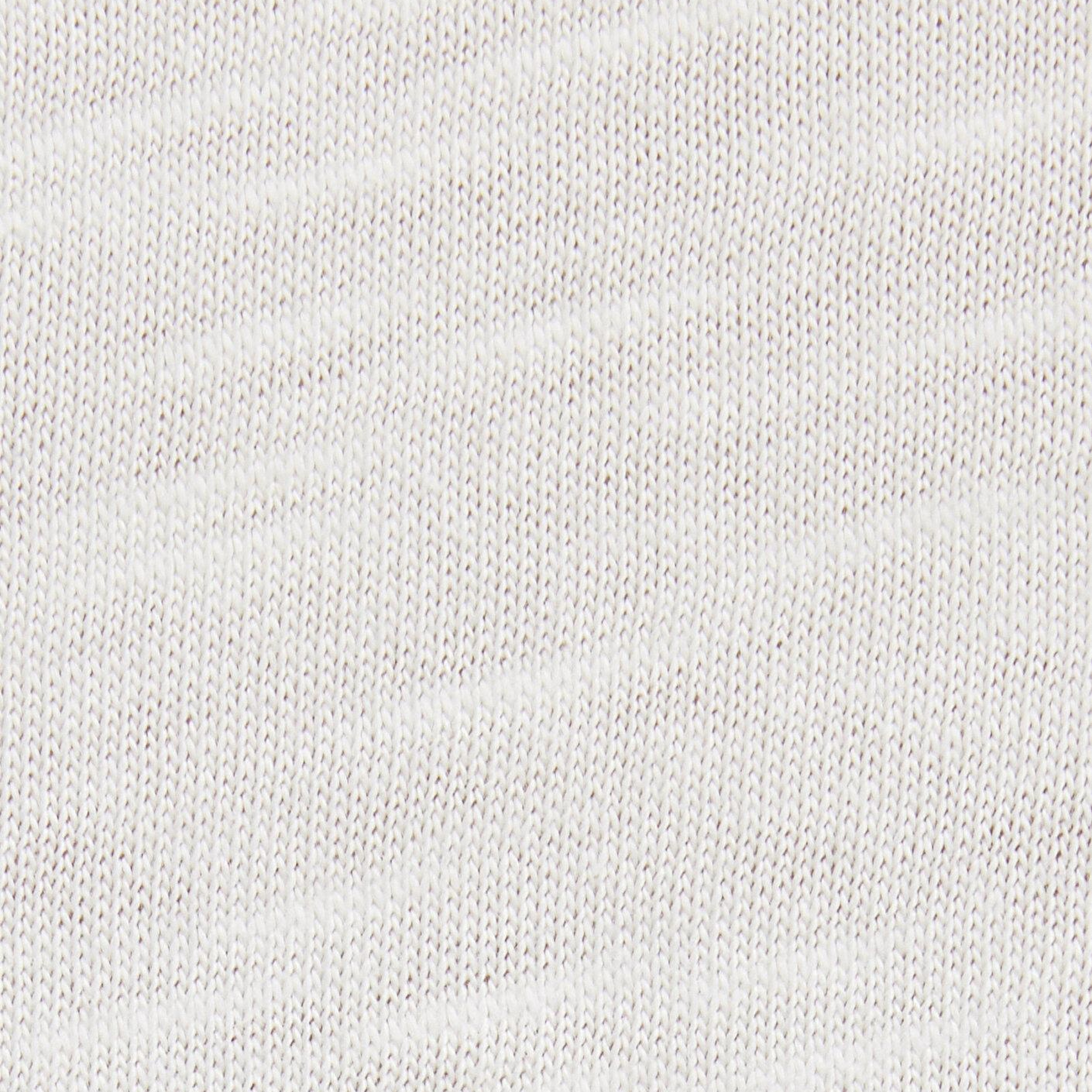 Mavi V Yaka Ekru Basic Tişört Slim Fit / Dar Kesim 1614176-80194