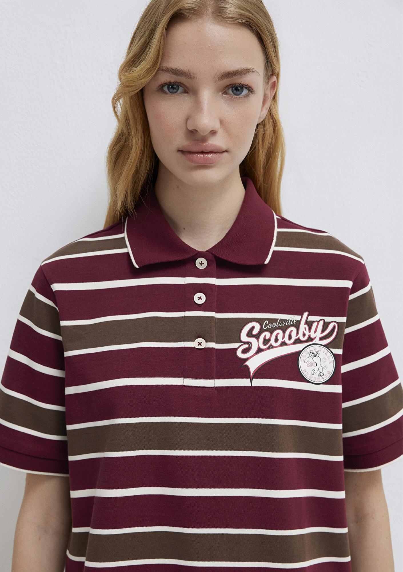 Mavi Scobby Doo Baskılı Bordo Tişört Regular Fit / Normal Kesim 1614046-91112