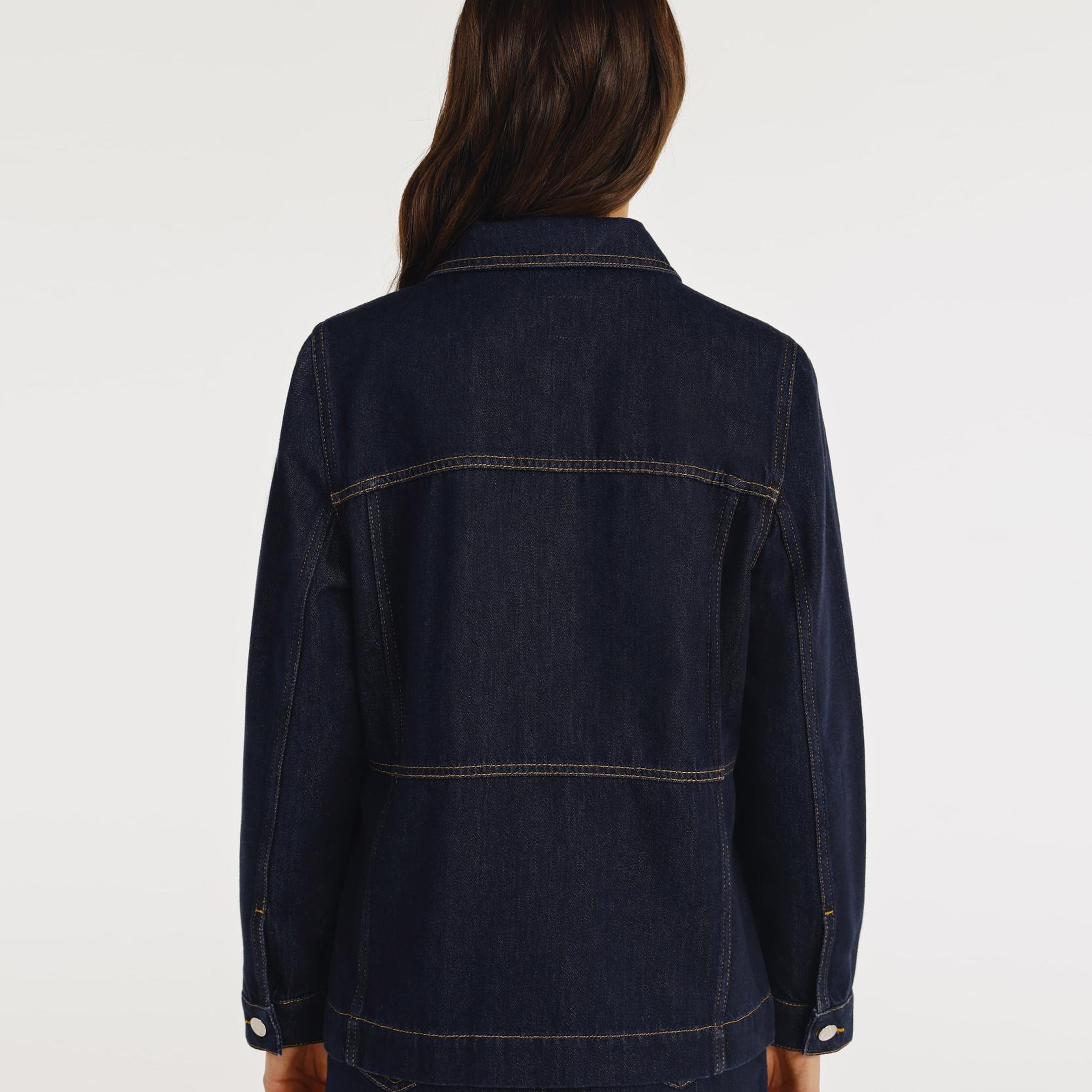 YARGICI Dikiş Detaylı Denim Ceket