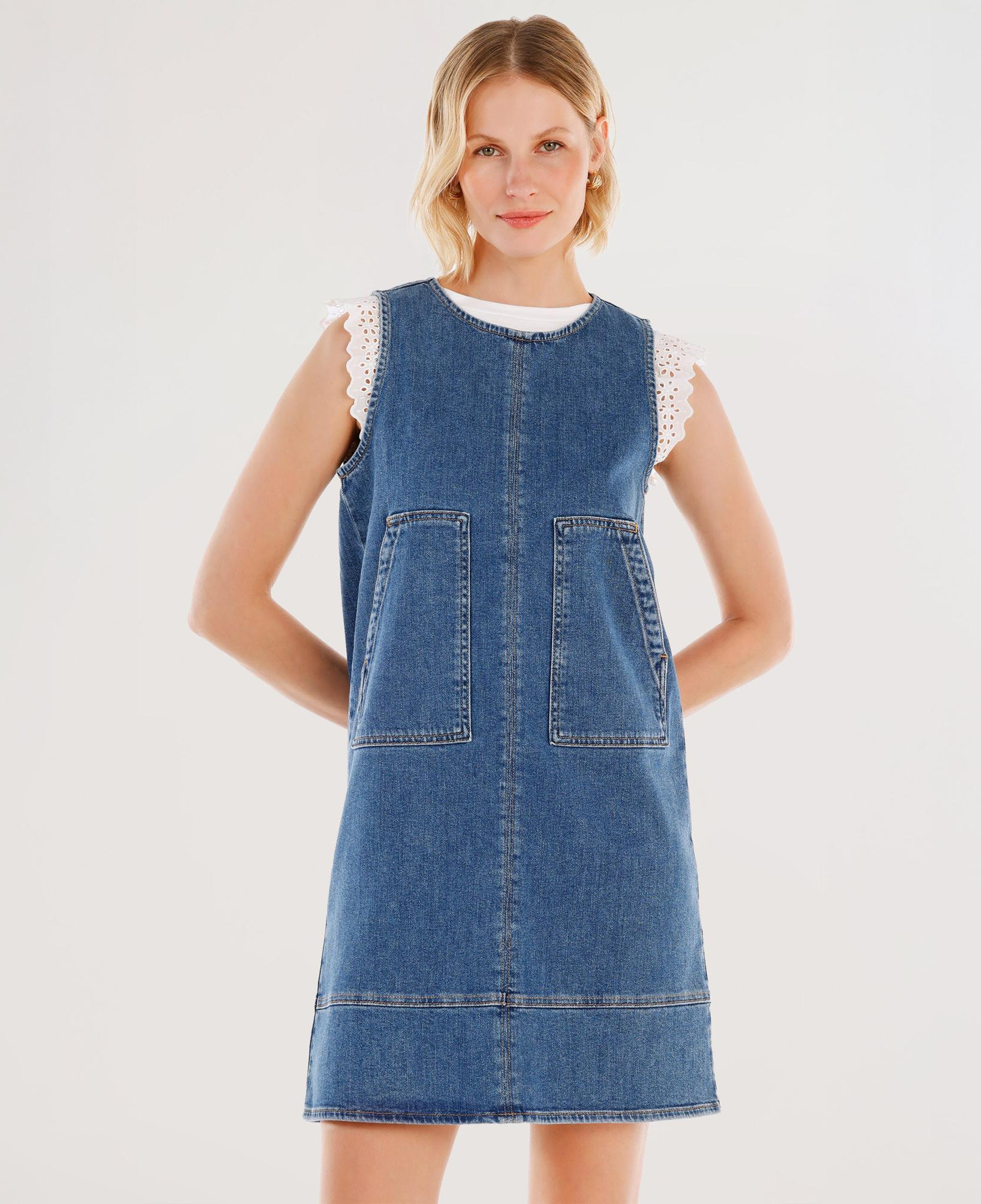 YARGICI Cepli Kısa Denim Elbise