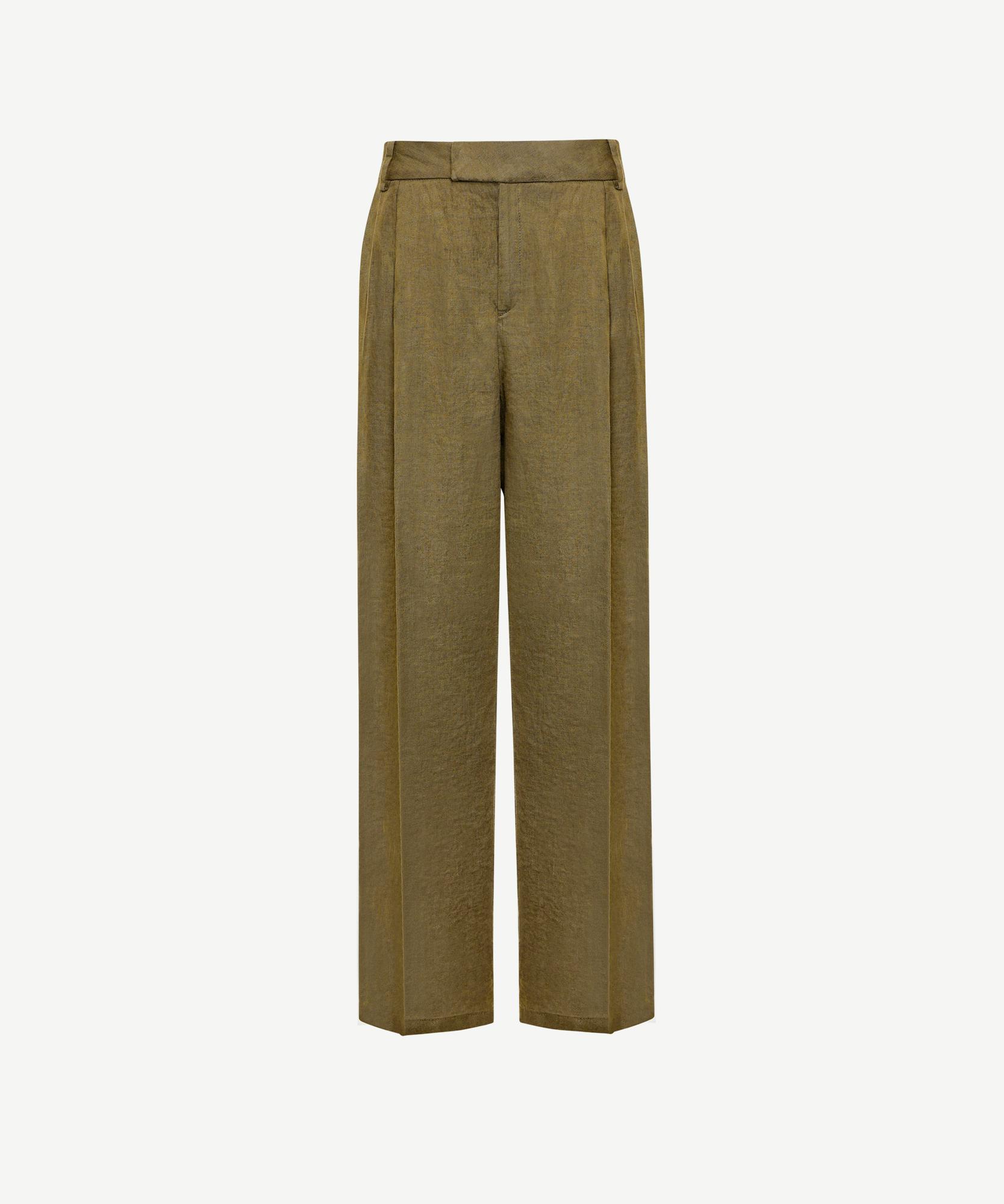 YARGICI Pilili Keten Pantolon