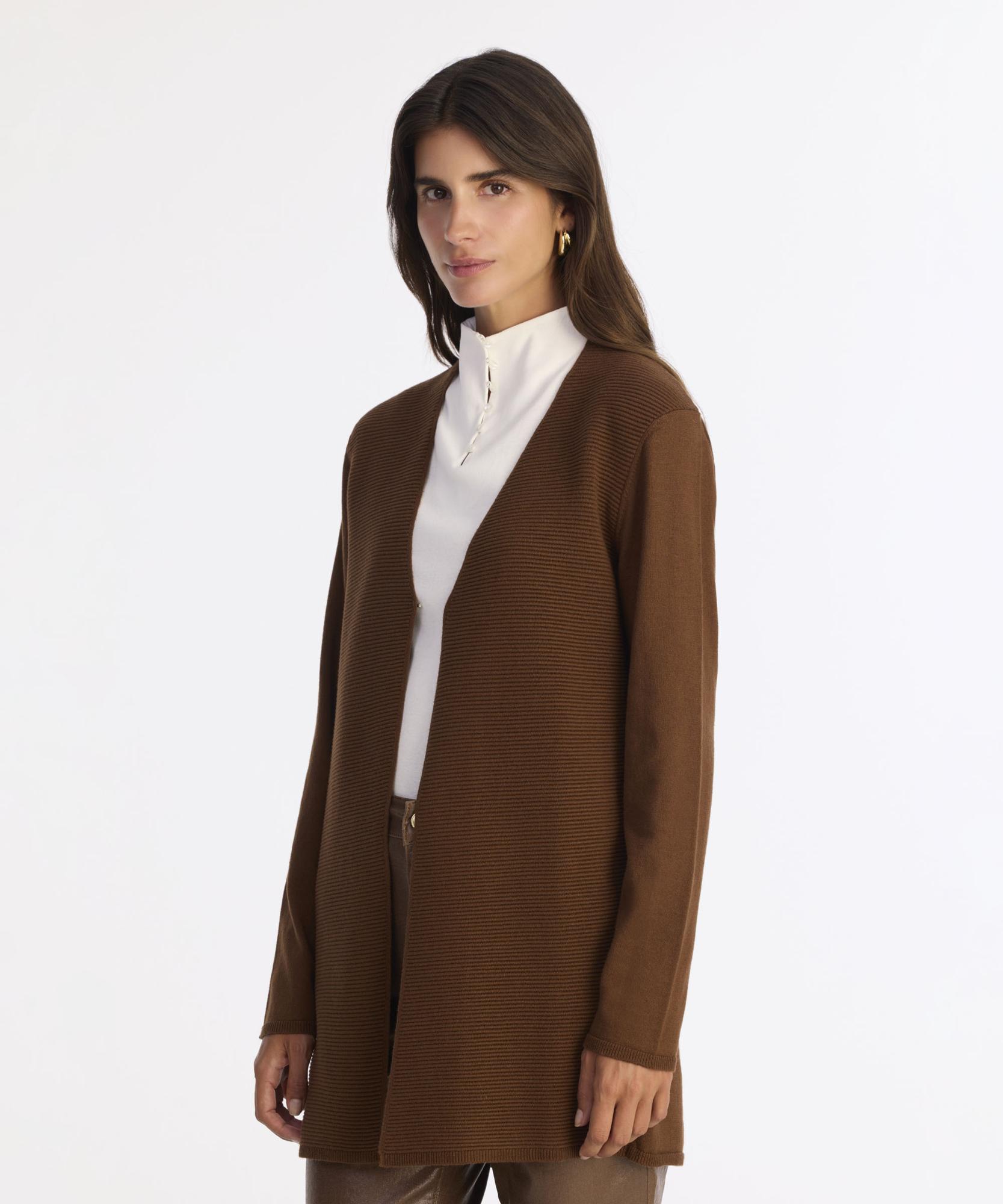 YARGICI Geniş V Yaka Uzun Kol Hırka