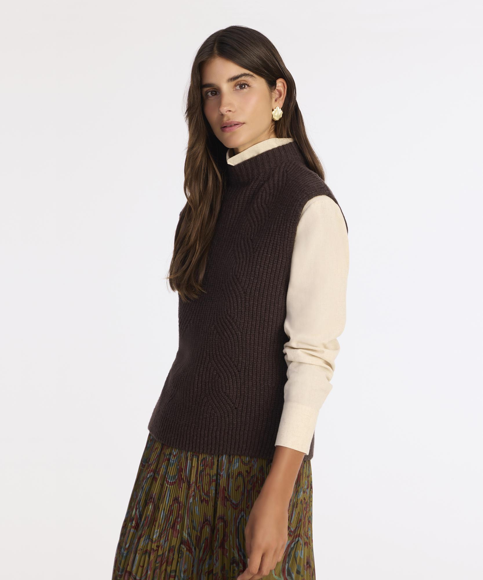 YARGICI Regular Yarım Balıkçı Yaka Kolsuz Kol Kazak