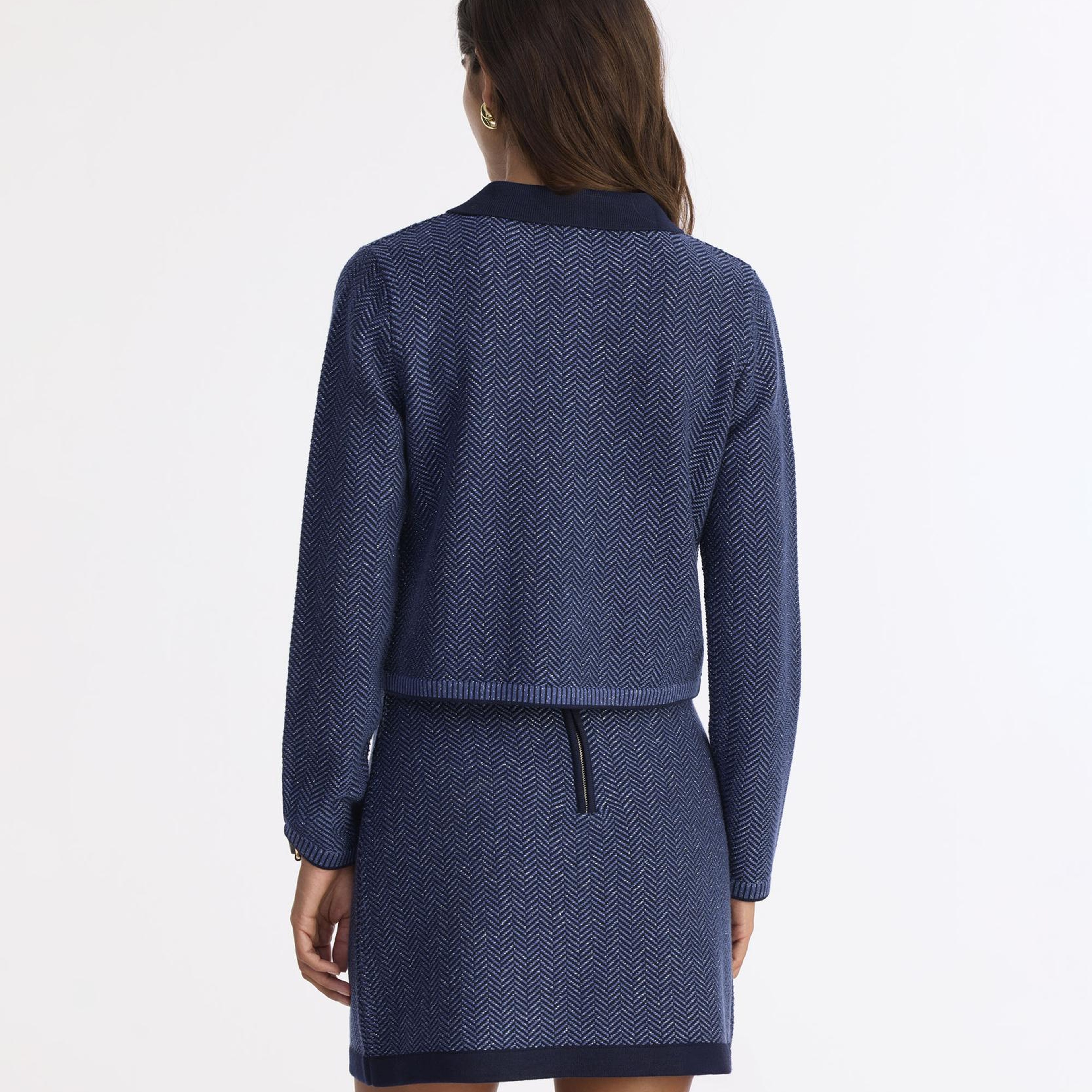 YARGICI Cropped Gömlek Yaka Uzun Kol Hırka