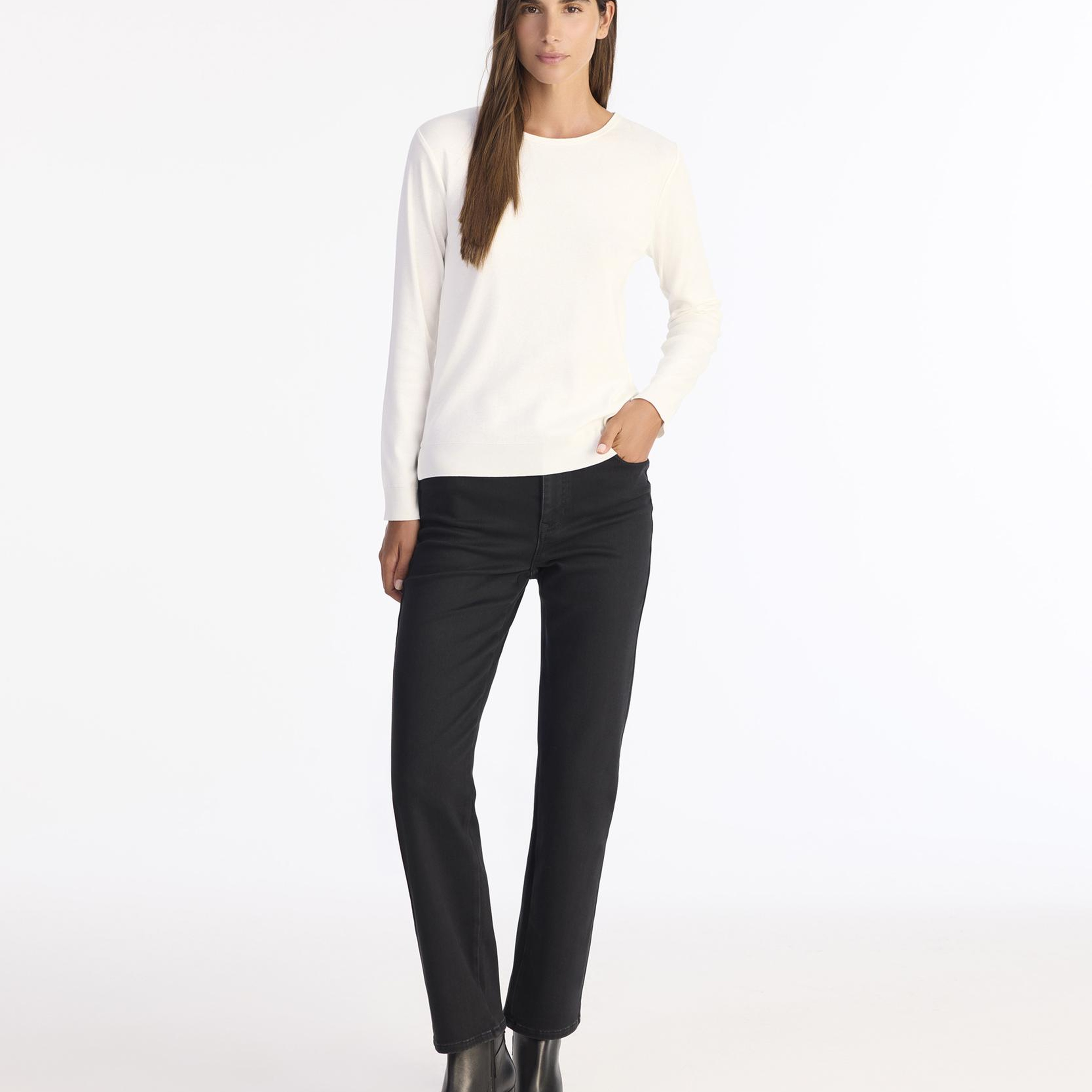 YARGICI Regular Kare Yaka Uzun Kol Kazak